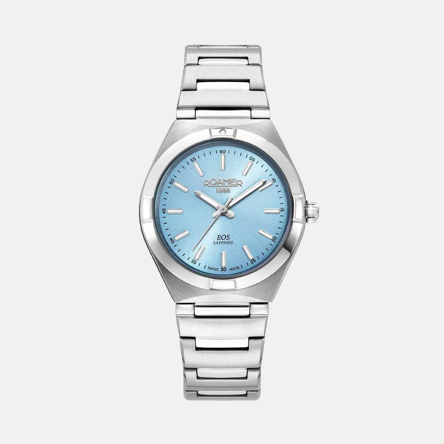 Eos Classic Women Quartz Light Blue Dial Analog Stainless Steel Watch 982847 41 05 20 - Image 3
