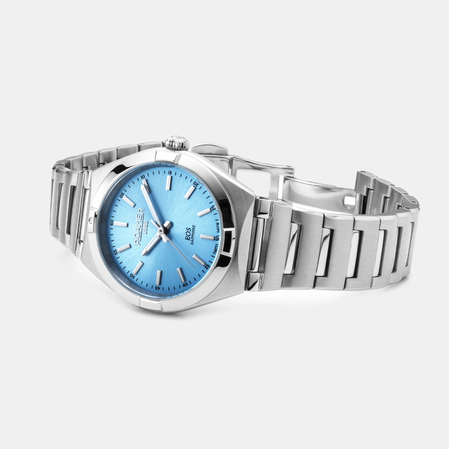 Eos Classic Women Quartz Light Blue Dial Analog Stainless Steel Watch 982847 41 05 20 - Image 4