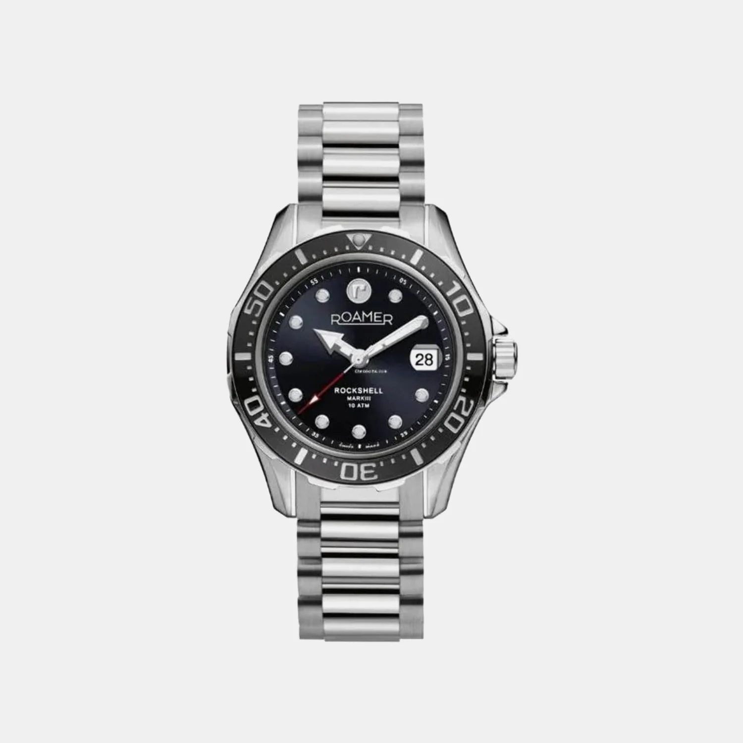 Men Quartz Black Dial Analog Stainless Steel Watch 220660 41 55 20