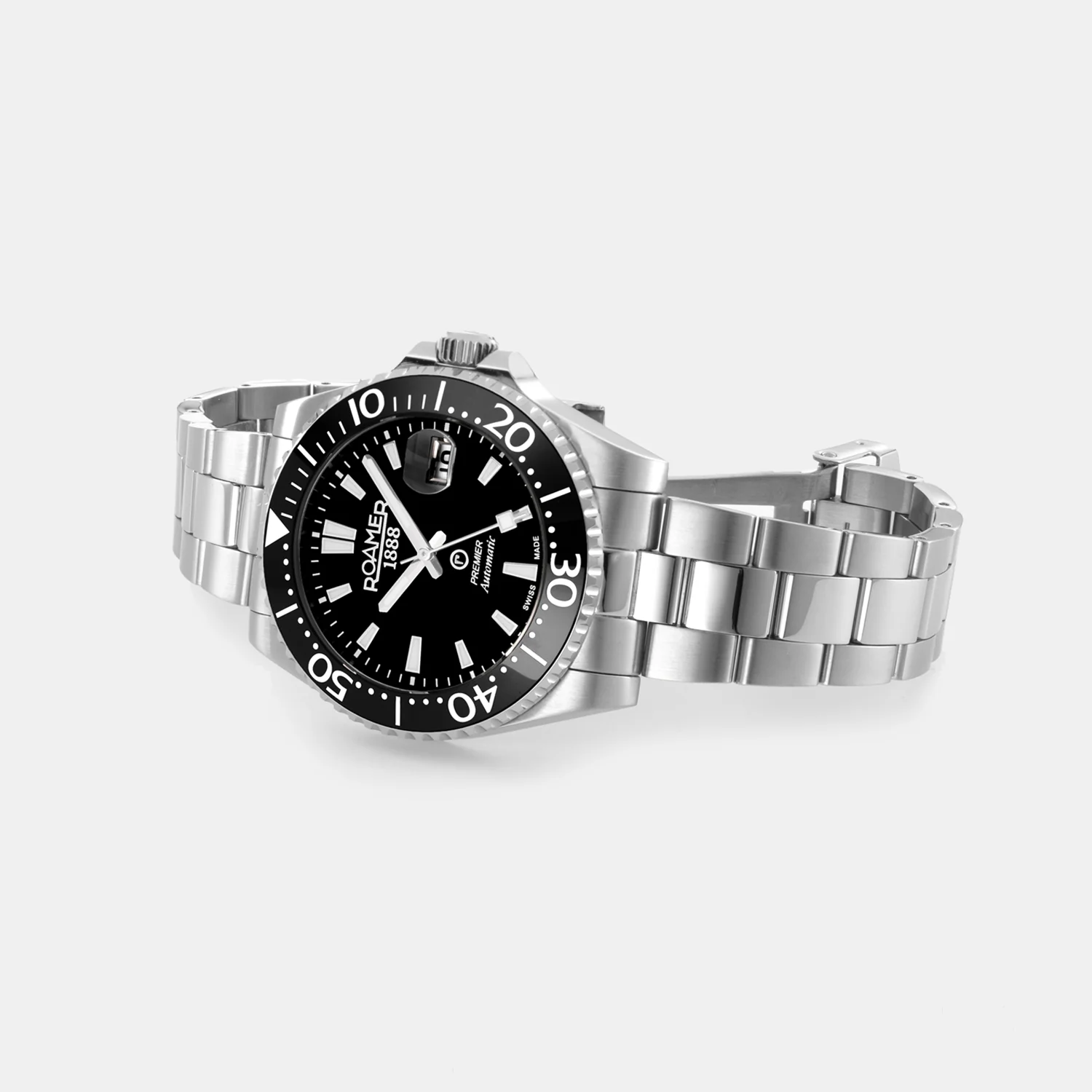 Premier Men Mechanical Black Sunray Dial Analog Stainless Steel Watch 986983 41 85 20 - Image 4