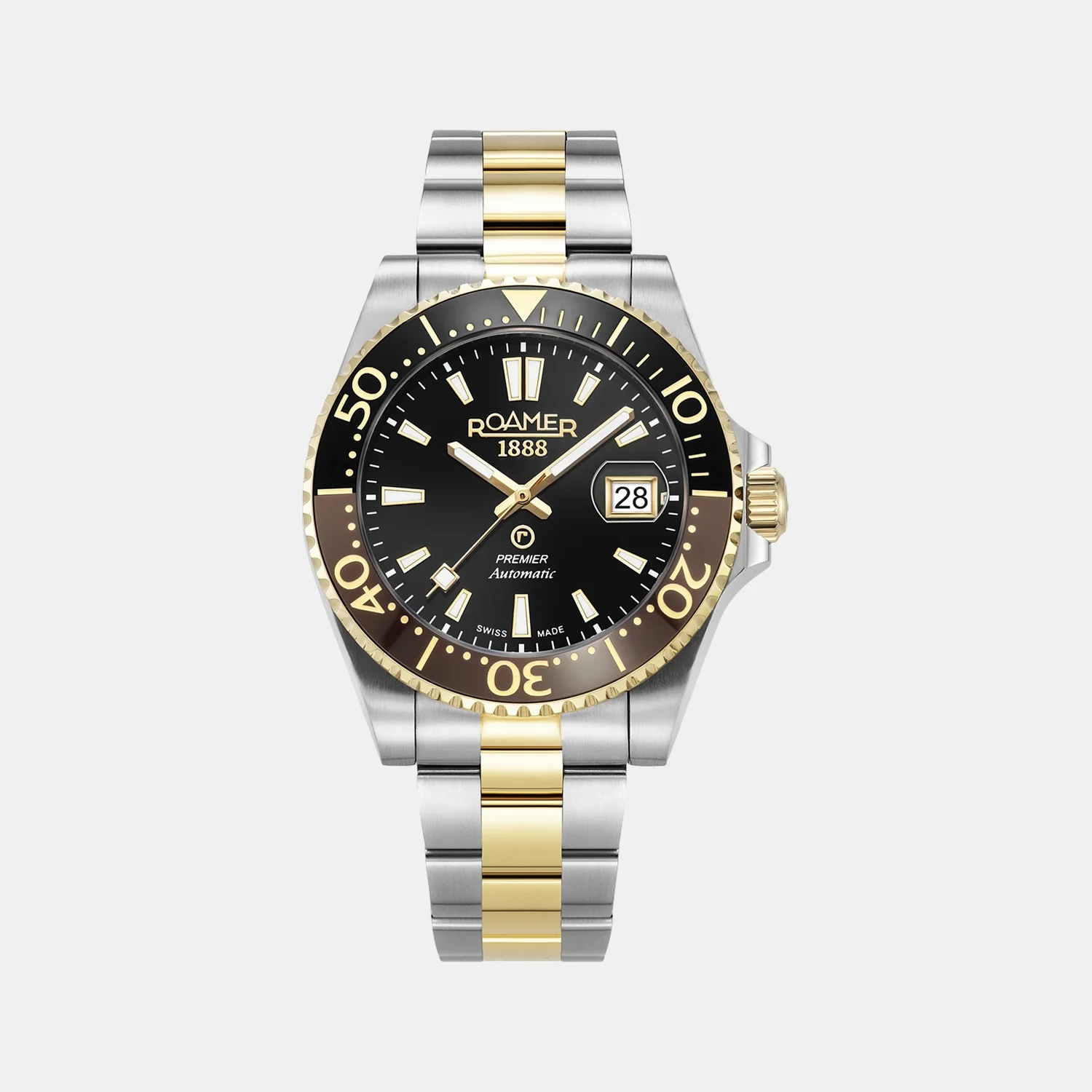 Premier Men Mechanical Black Sunray Dial Analog Stainless Steel Watch 986983 47 85 20
