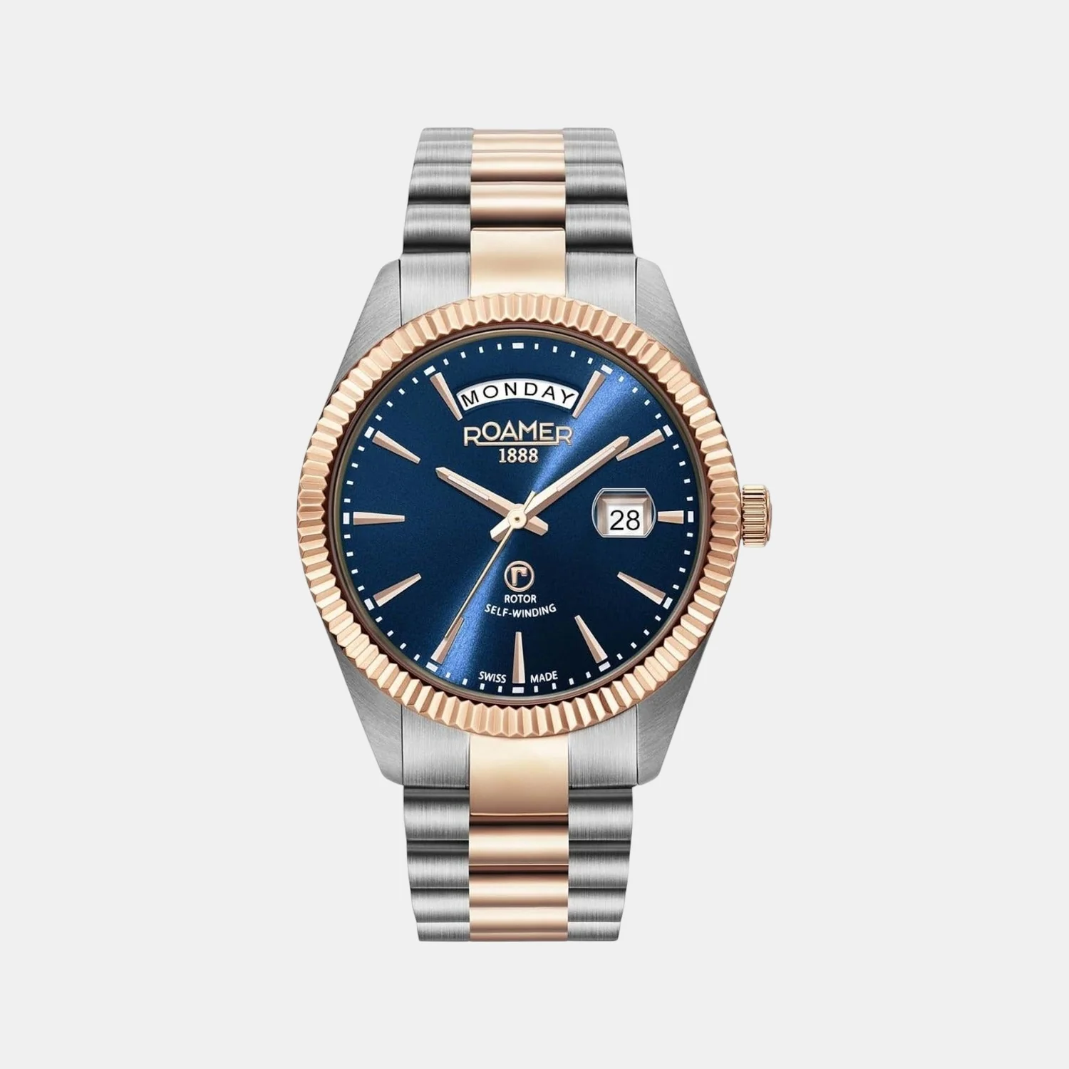 Primeline Daydate Men Automatic Blue Dial Analog Stainless Steel Watch 981662 47 45 90 - Image 2