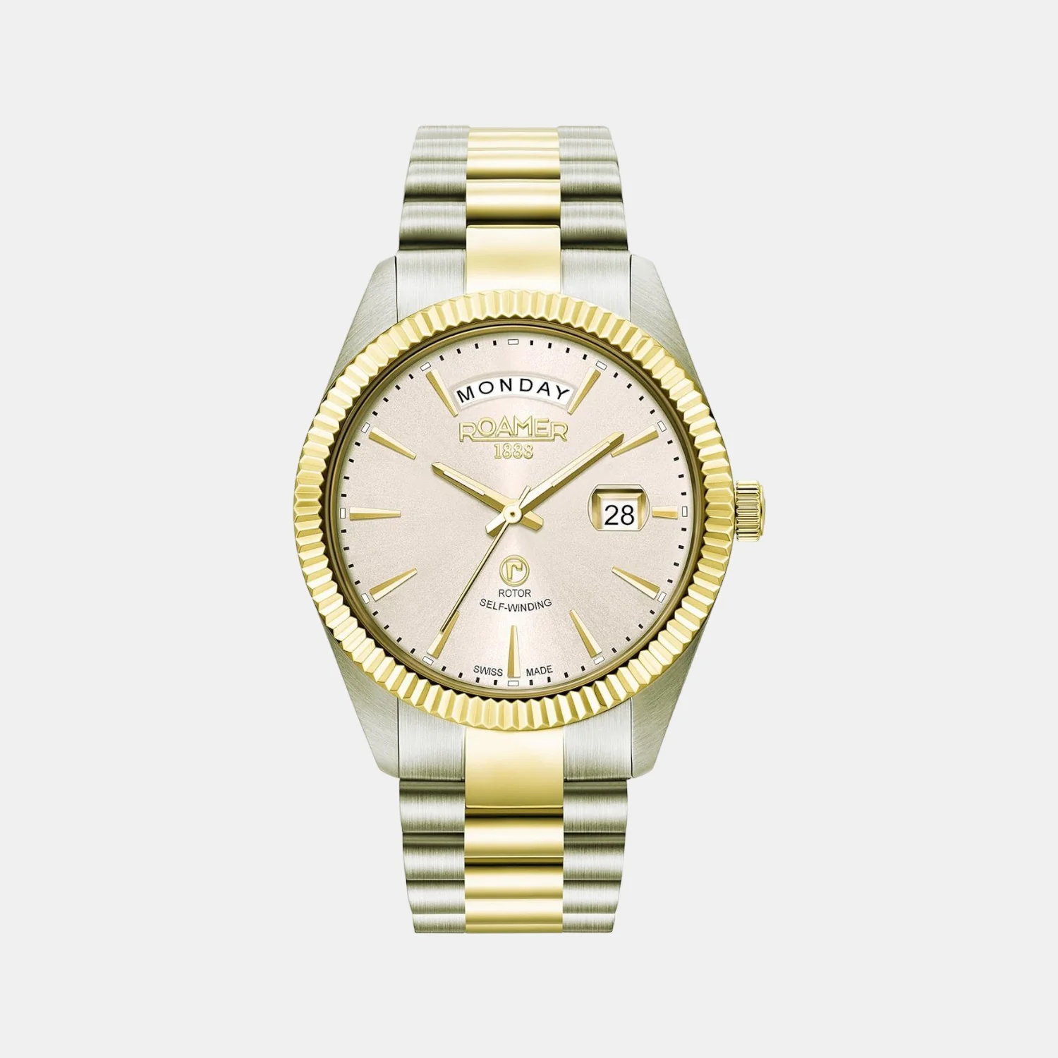 Primeline Daydate Men Mechanical Silver Dial Analog Stainless Steel Watch 981662 48 15 90 - Image 3