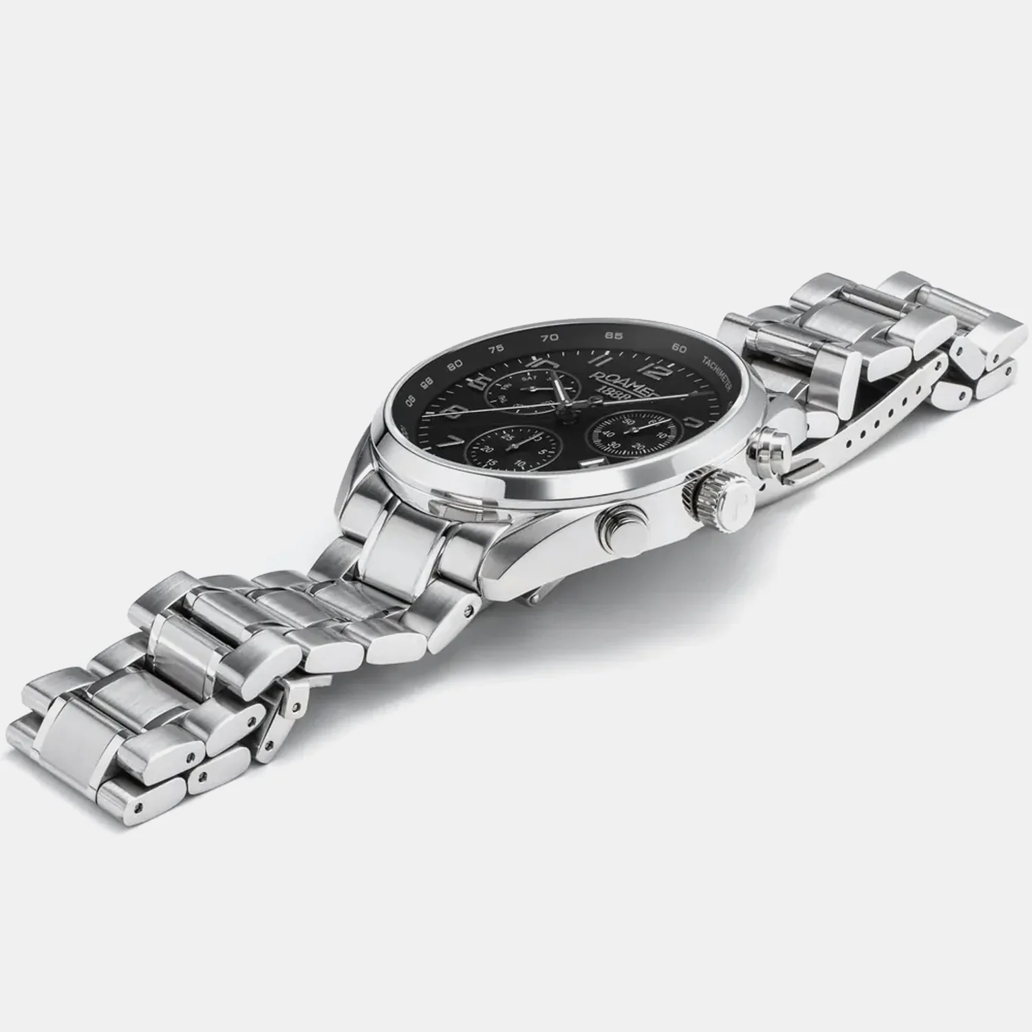 Pro Chrono Men Quartz Black Sunray Dial Chronograph Stainless Steel Watch 993819 41 44 20 - Image 5