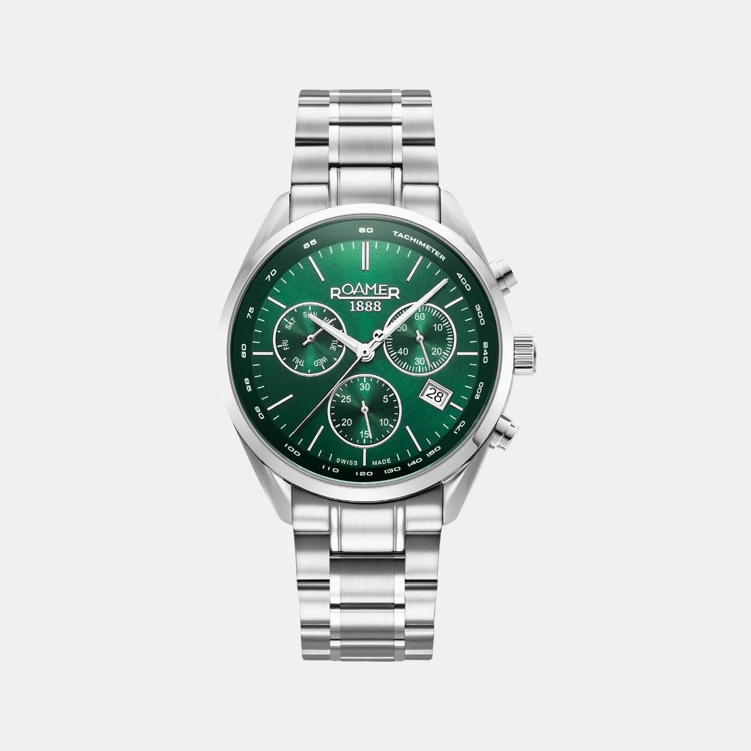 Pro Chrono Men Quartz Green Sunray Dial Chronograph Stainless Steel Watch 993819 41 75 20