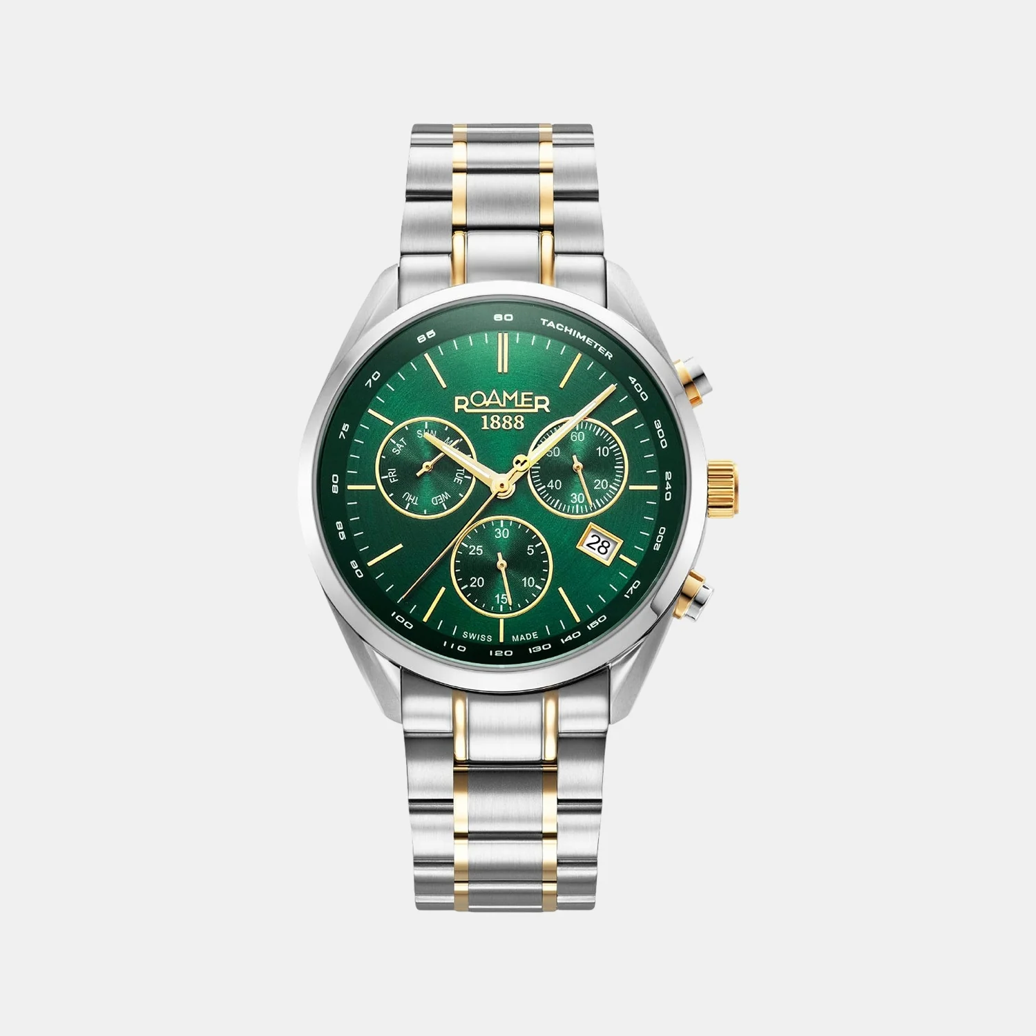 Pro Chrono Men Quartz Green Sunray Dial Chronograph Stainless Steel Watch 993819 47 75 20 - Image 2
