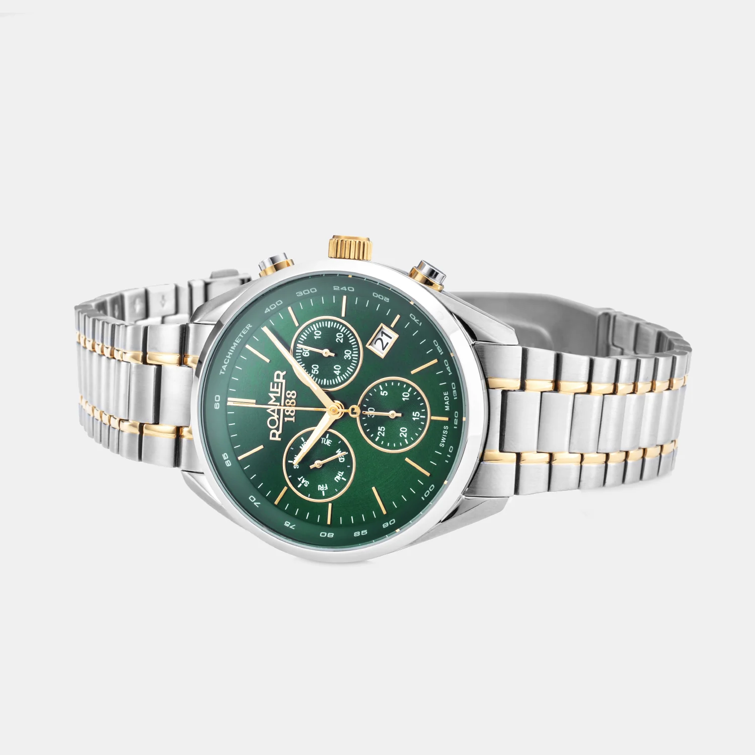 Pro Chrono Men Quartz Green Sunray Dial Chronograph Stainless Steel Watch 993819 47 75 20 - Image 4