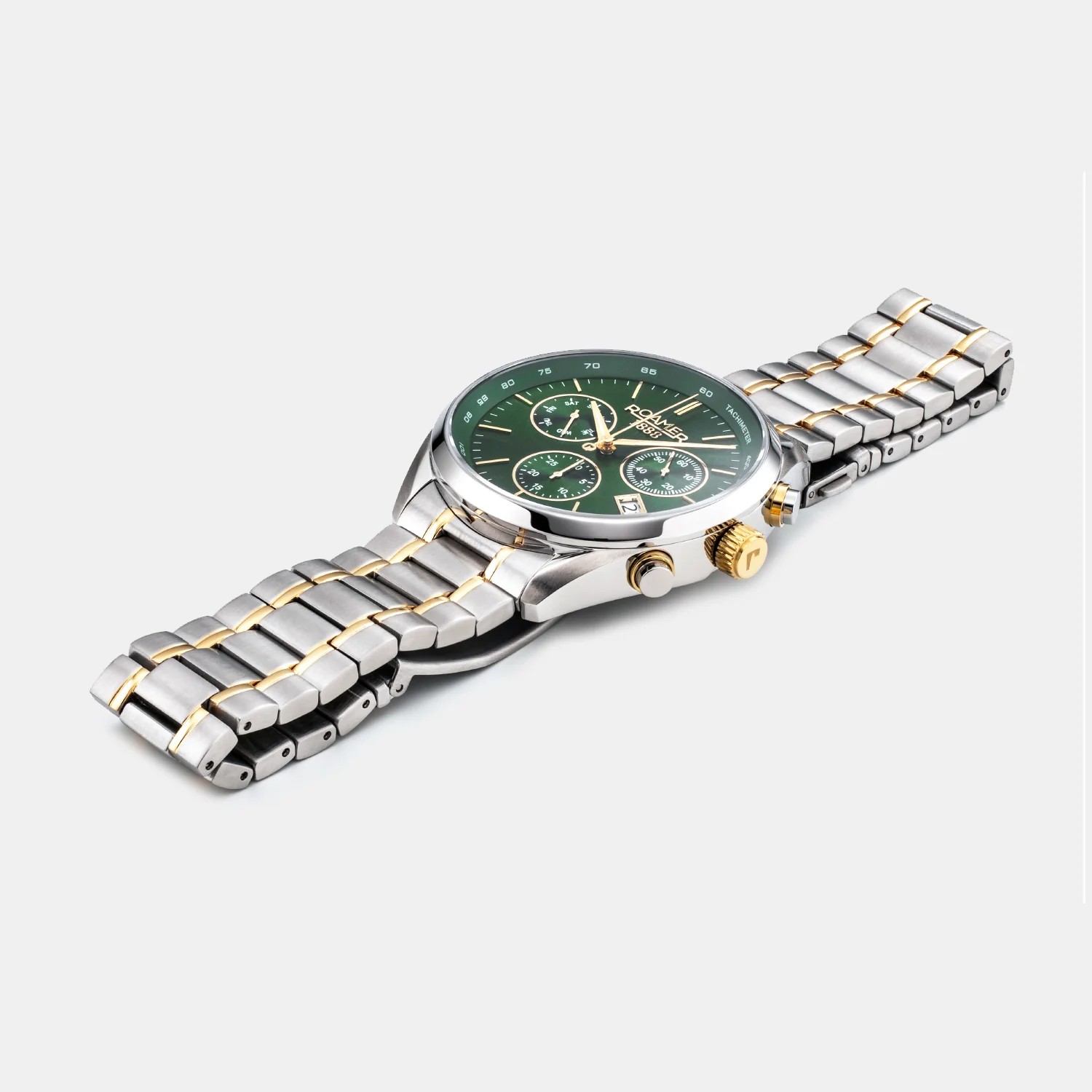 Pro Chrono Men Quartz Green Sunray Dial Chronograph Stainless Steel Watch 993819 47 75 20 - Image 5