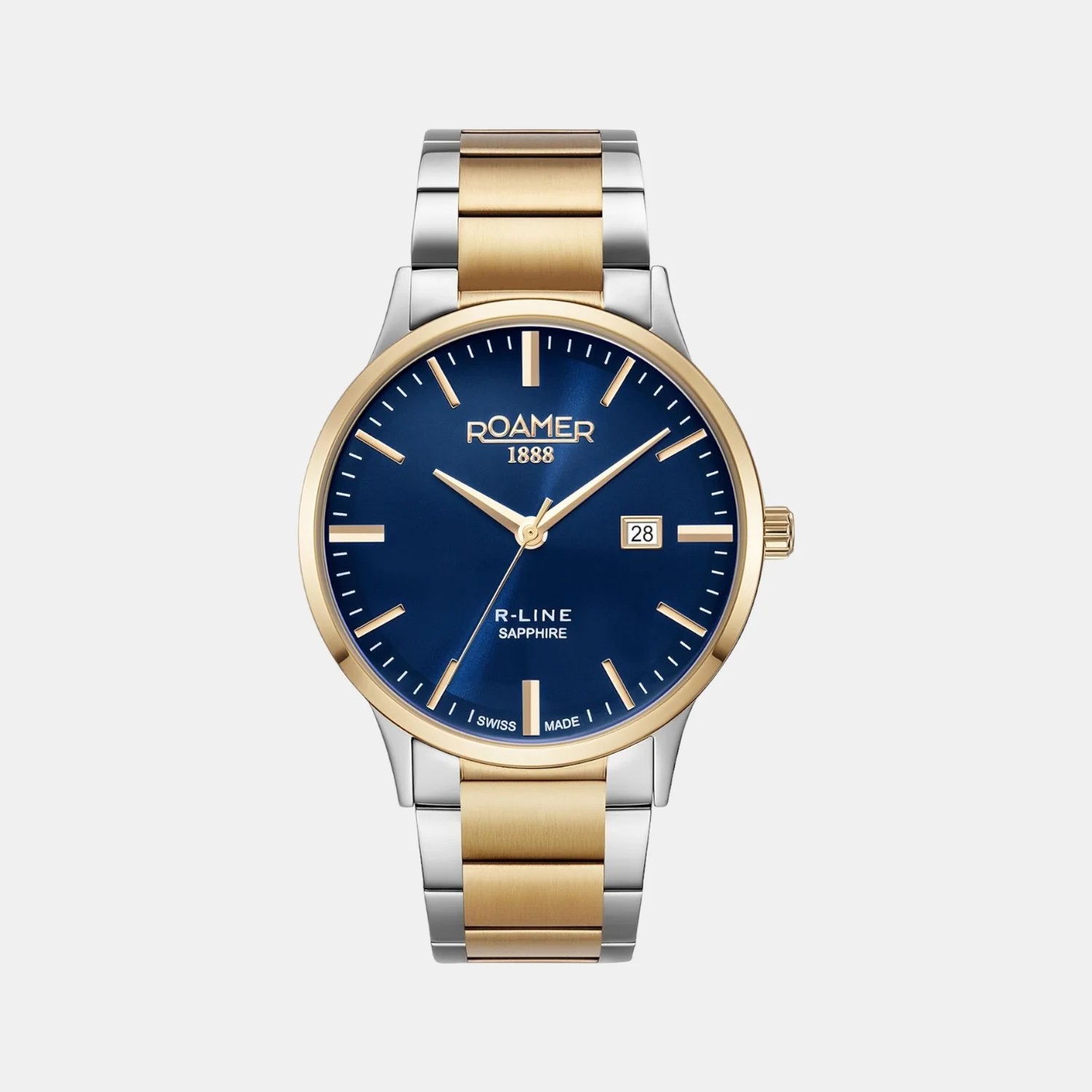 R-Line Men Quartz Blue Dial Analog Stainless Steel Watch 718833 48 45 70 - Image 3