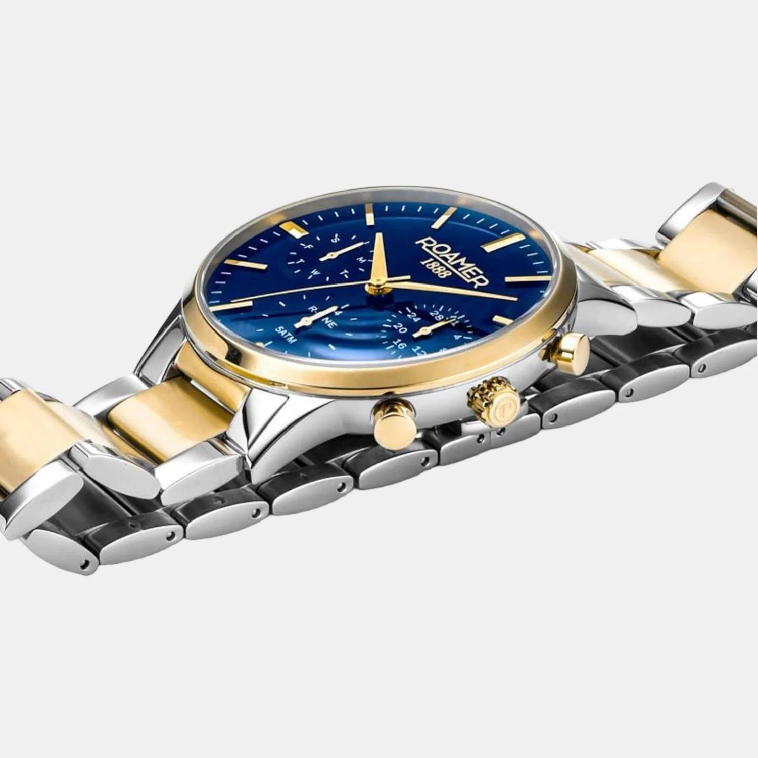R-Line Men Quartz Blue Dial Analog Stainless Steel Watch 718982 48 45 70 - Image 3