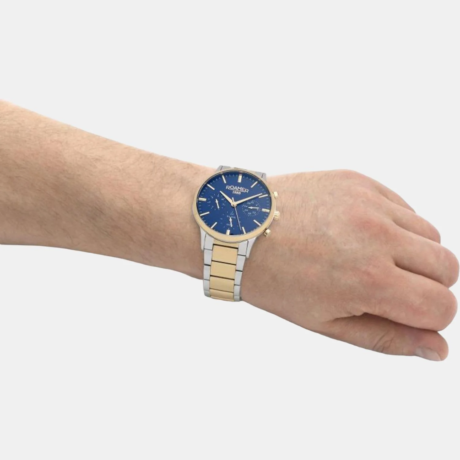R-Line Men Quartz Blue Dial Analog Stainless Steel Watch 718982 48 45 70 - Image 5