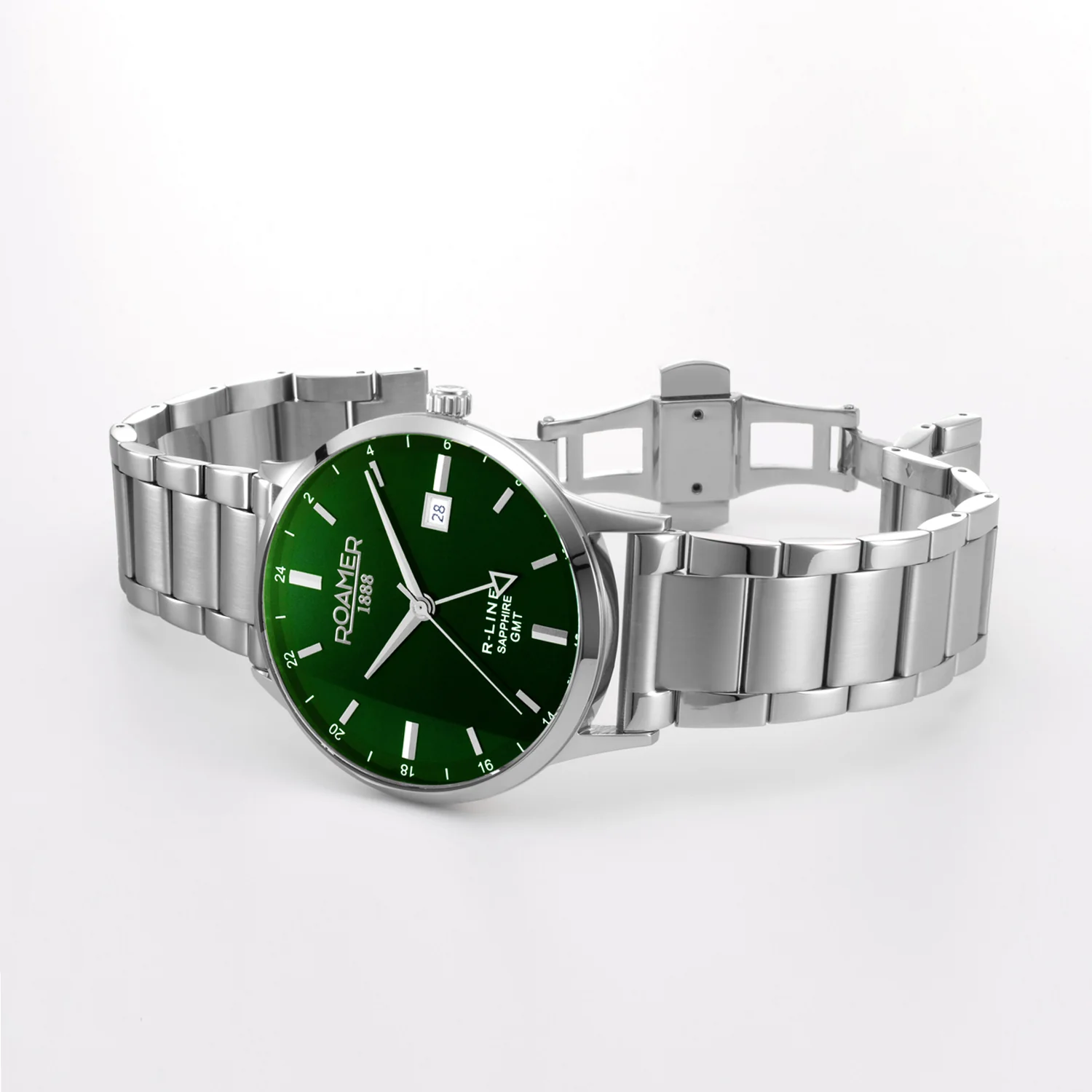 R-Line Men Quartz Green Sunray Dial Analog Stainless Steel Watch 990987 41 75 05 - Image 3