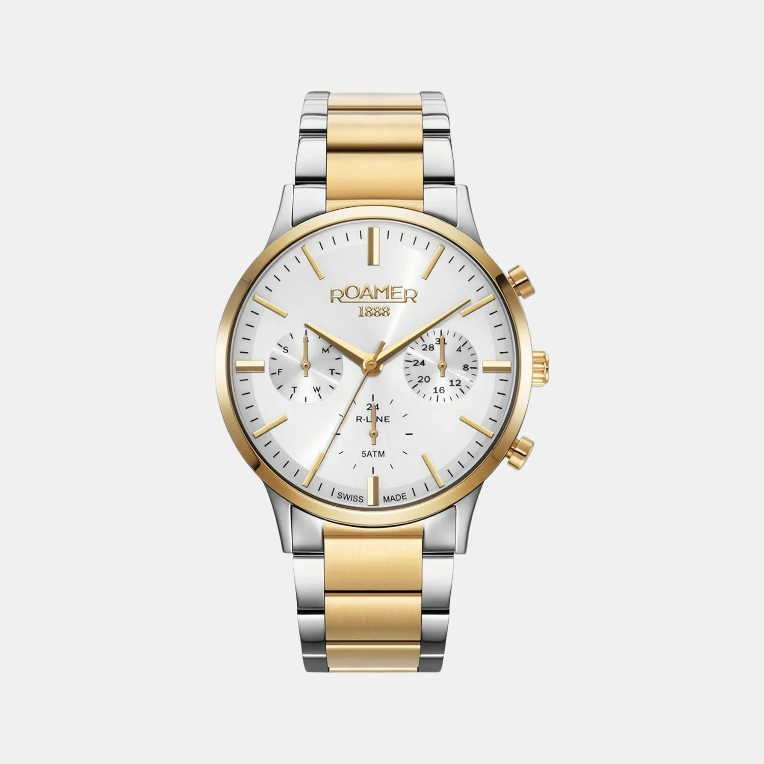 R-Line Men Quartz Silver Dial Analog Stainless Steel Watch 718982 48 15 70 - Image 2