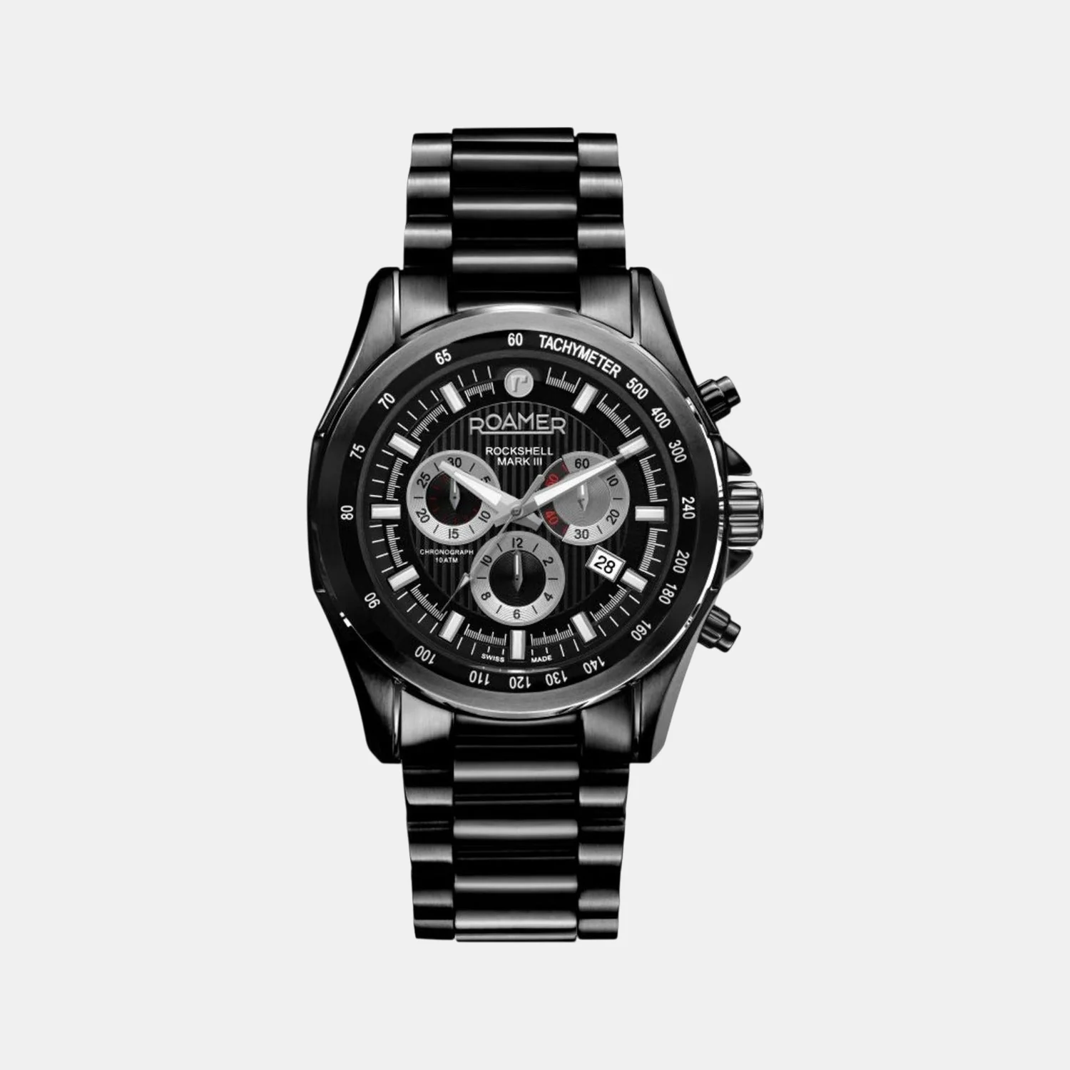 Rockshell Mark Iii Men Quartz Black Dial Chronograph Stainless Steel Watch 220837 42 55 20 - Image 2