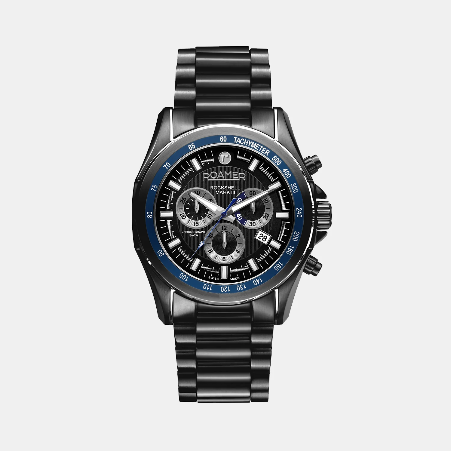 Rockshell Mark Iii Men Quartz Black Dial Chronograph Stainless Steel Watch 220837 45 85 50 - Image 3