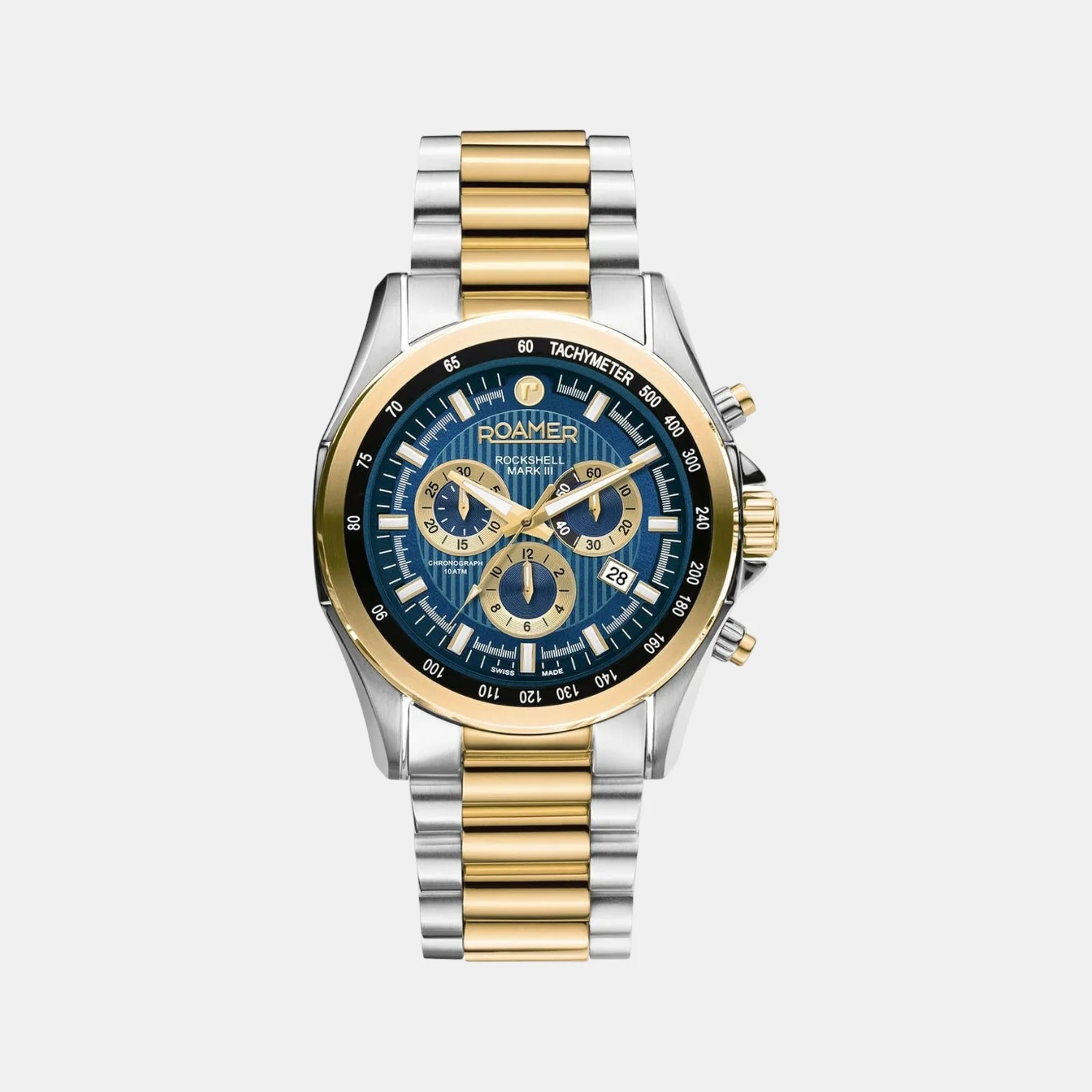 Rockshell Mark Iii Men Quartz Blue Dial Analog Stainless Steel Watch 220837 48 45 20