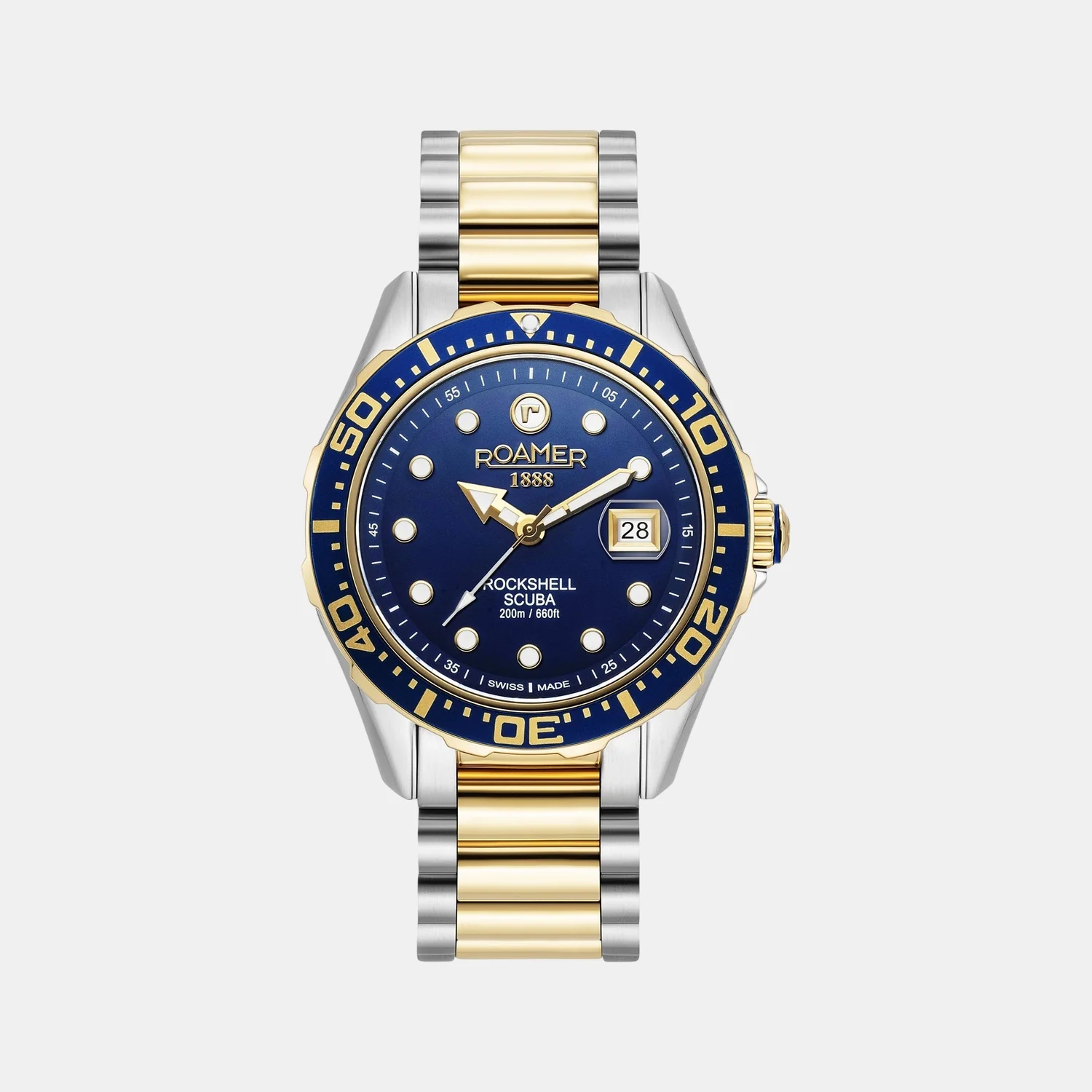 Rockshell Mark III Scuba Men Quartz Blue Dial Analog Stainless Steel Watch 220858 47 45 50 - Image 2