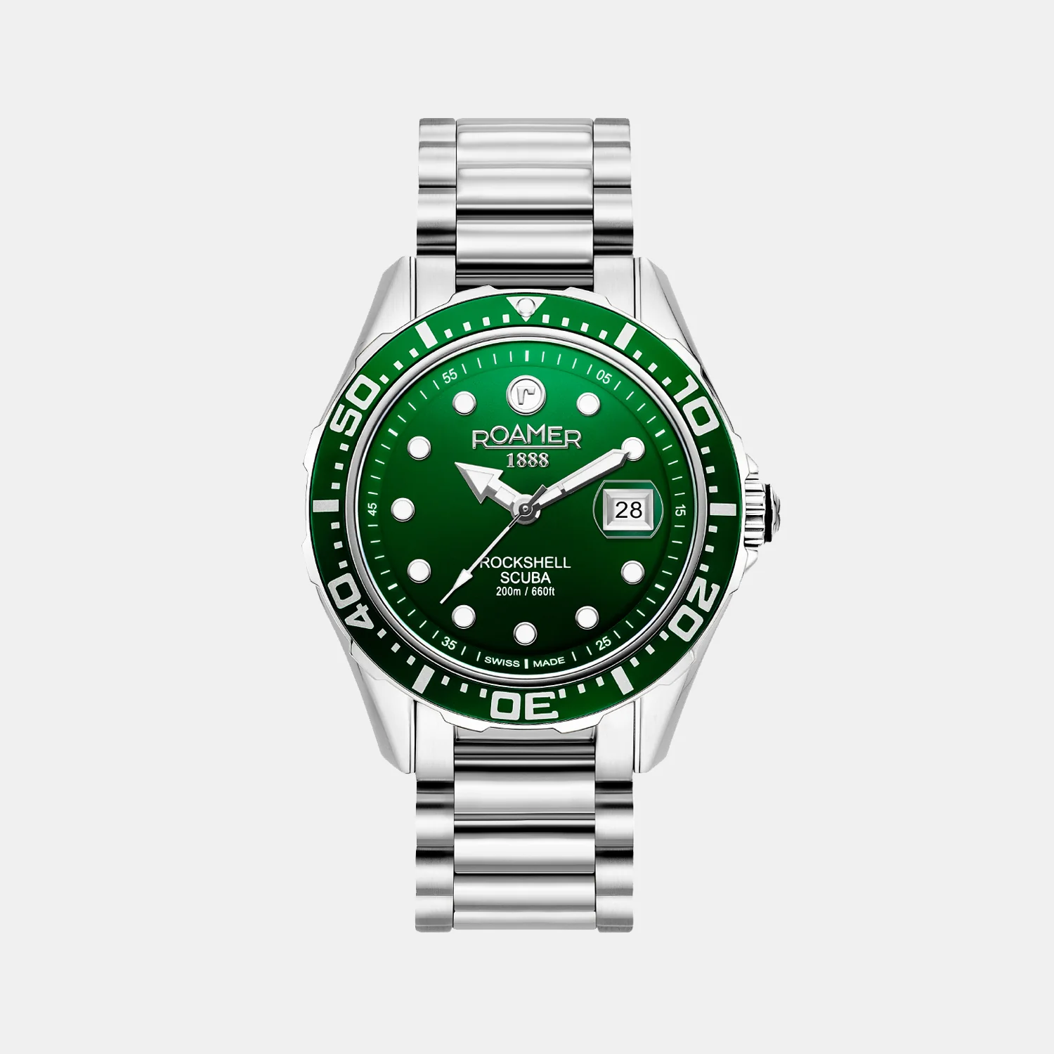 Rockshell Mark III Scuba Men Quartz Green Dial Analog Stainless Steel Watch 220858 41 75 50 - Image 3