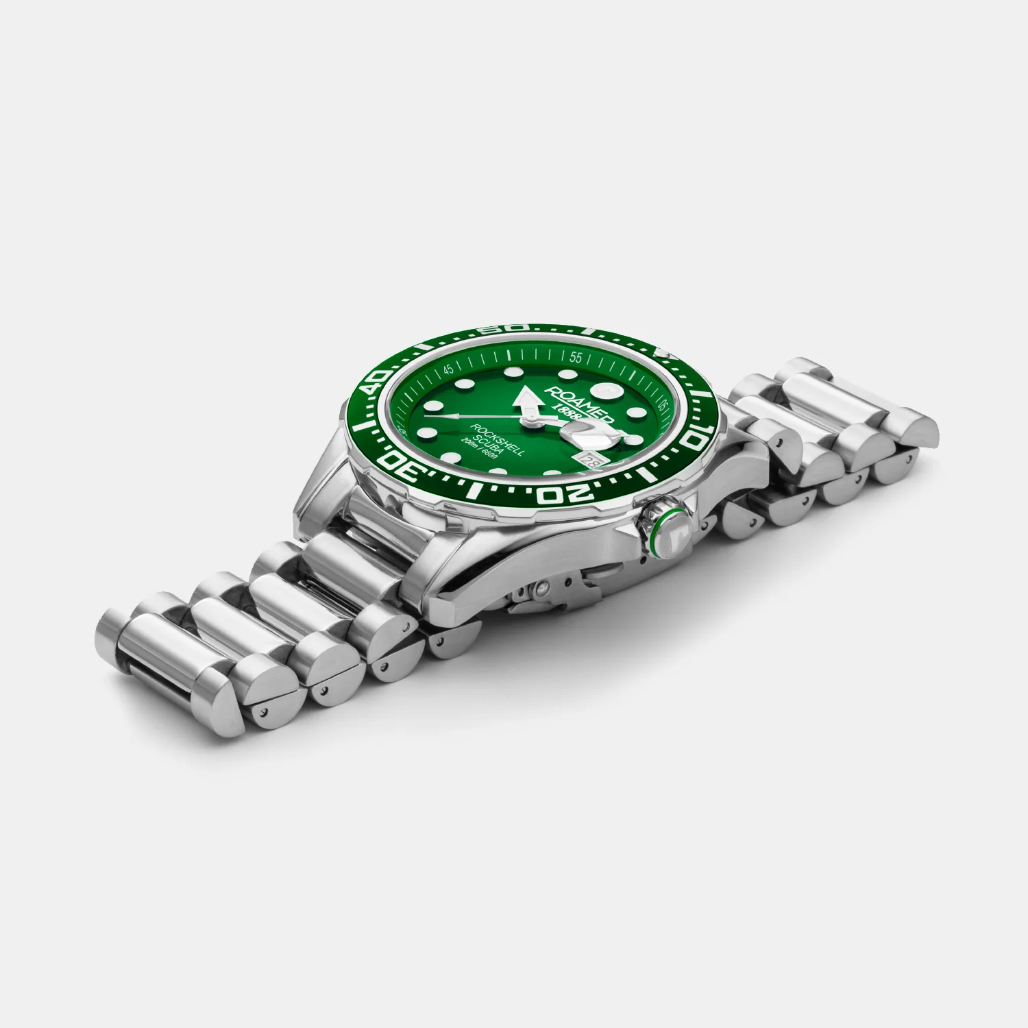 Rockshell Mark III Scuba Men Quartz Green Dial Analog Stainless Steel Watch 220858 41 75 50 - Image 5