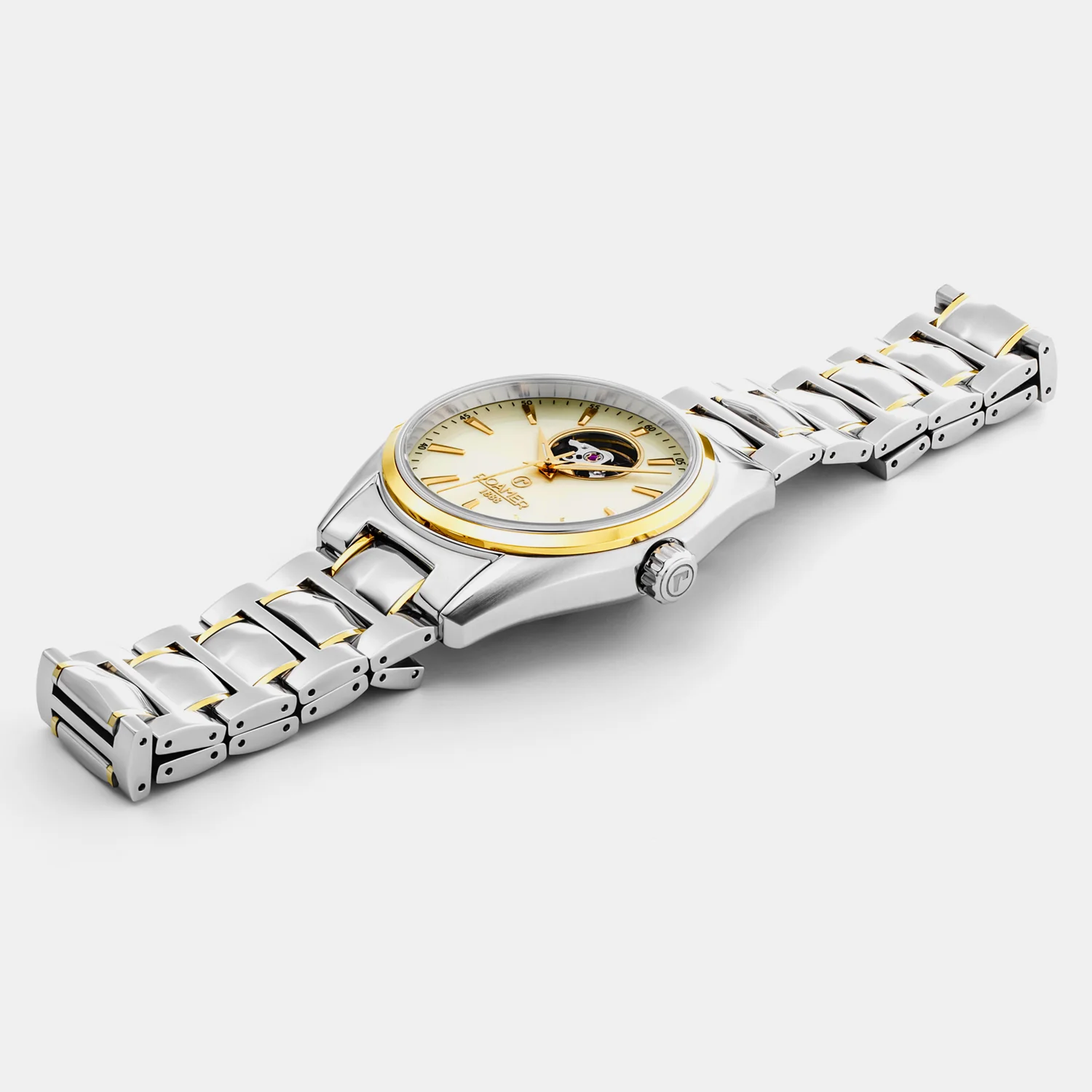 Searock Master Men Mechanical Champagne Dial Analog Stainless Steel Watch 984985 47 35 20 - Image 2