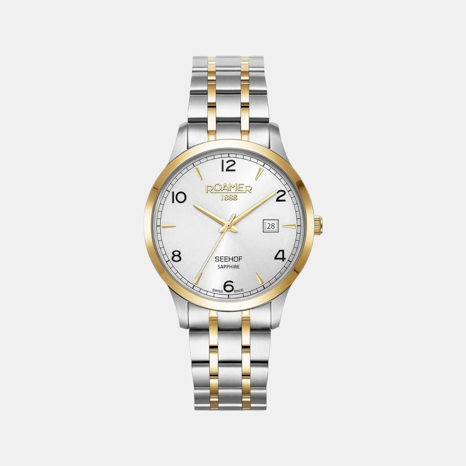 Seehof Men Quartz Silver Dial Analog Stainless Steel Watch 509833 47 14 20 - Image 2
