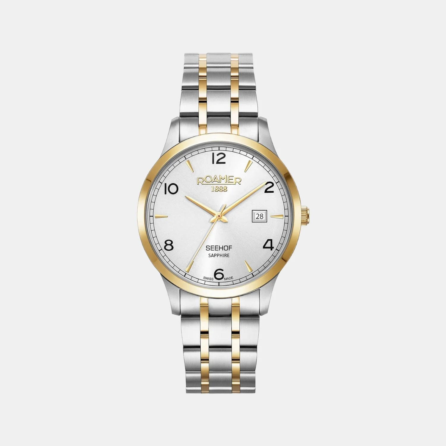 Seehof Men Quartz Silver Dial Analog Stainless Steel Watch 509833 47 14 20 - Image 3