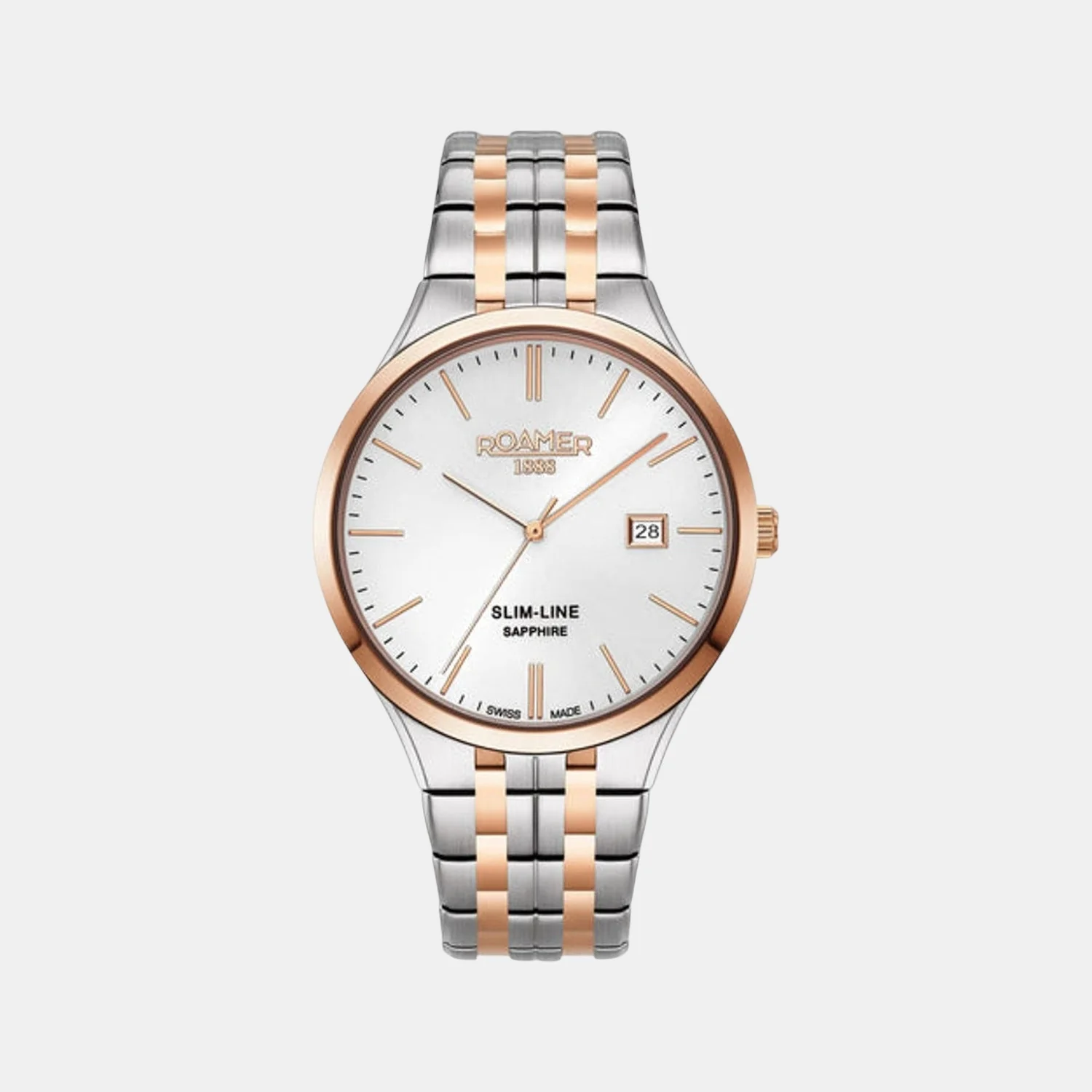 Slim-Line Men Quartz Silver Dial Analog Stainless Steel Watch 512833 49 15 20 - Image 2