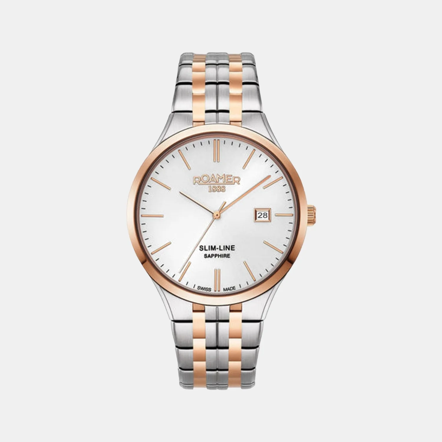 Slim-Line Men Quartz Silver Dial Analog Stainless Steel Watch 512833 49 15 20 - Image 3