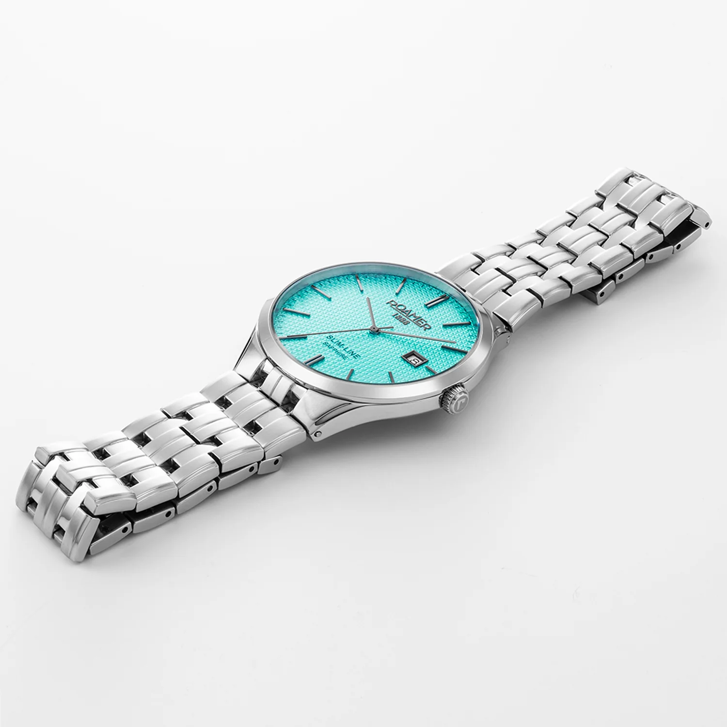 Slim-Line Men Quartz Sky Blue Dial Analog Stainless Steel Watch 512833 41 05 20 - Image 2
