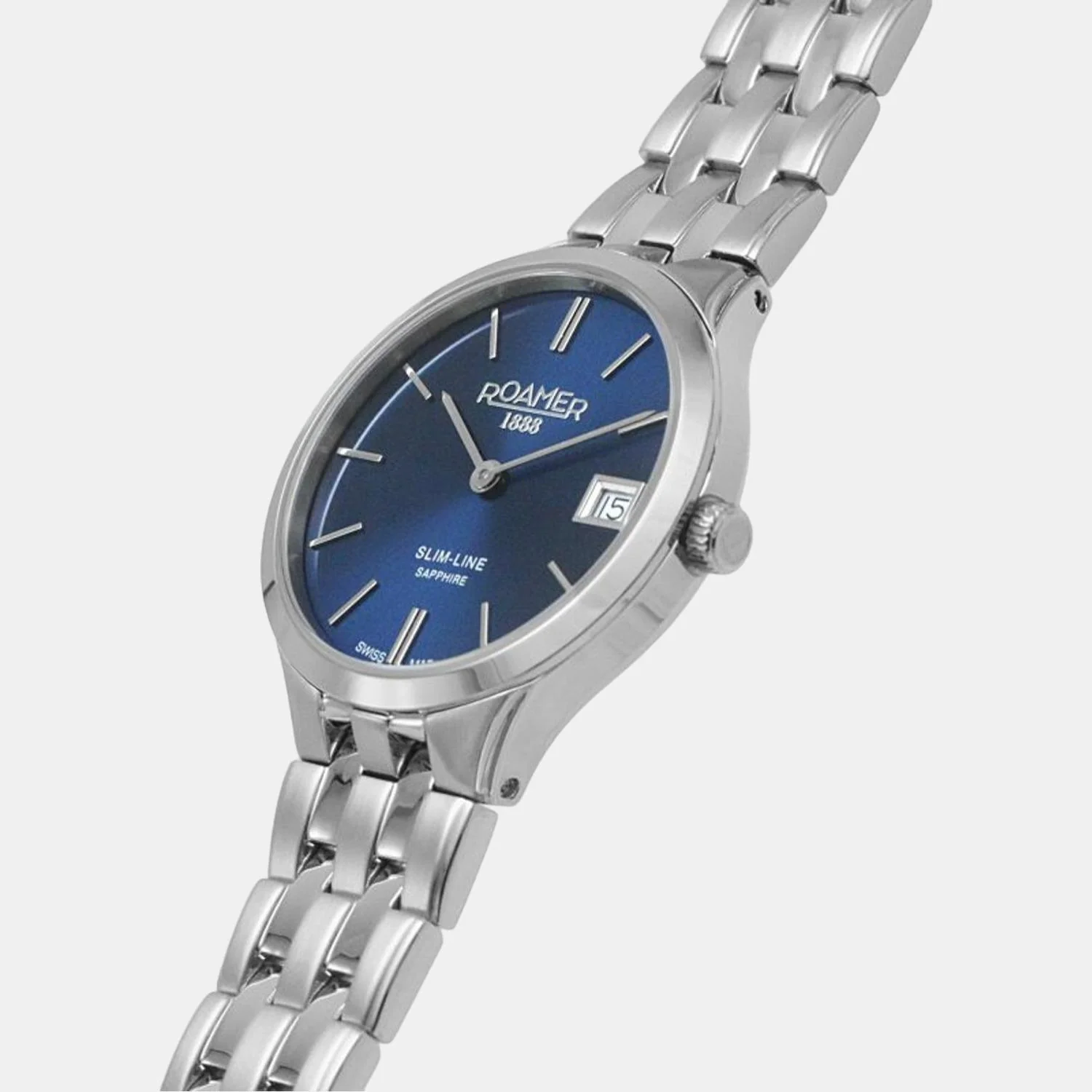 Slim-Line Women Quartz Blue Dial Analog Stainless Steel Watch 512857 41 45 20 - Image 6