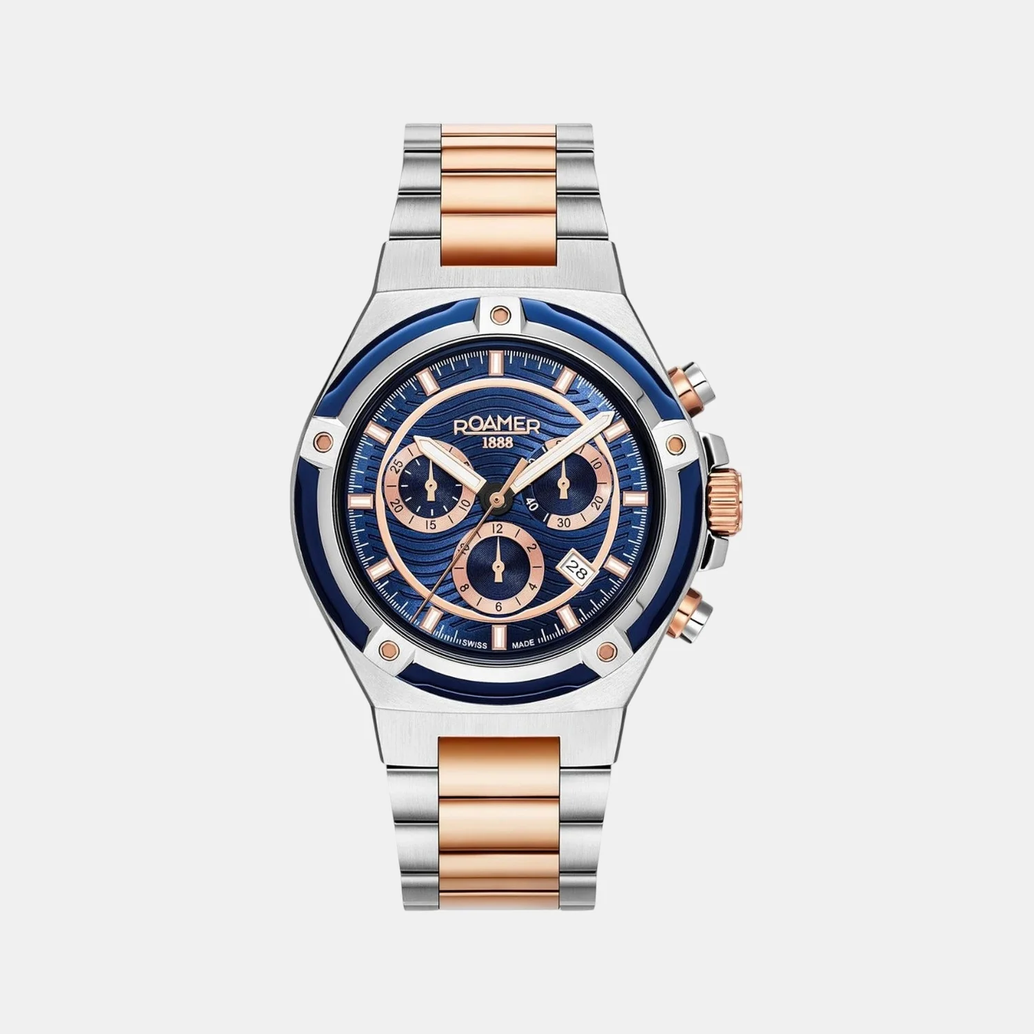 Tempomaster Chrono Men Quartz Blue Dial Analog Stainless Steel Watch 221837 49 45 20 - Image 2