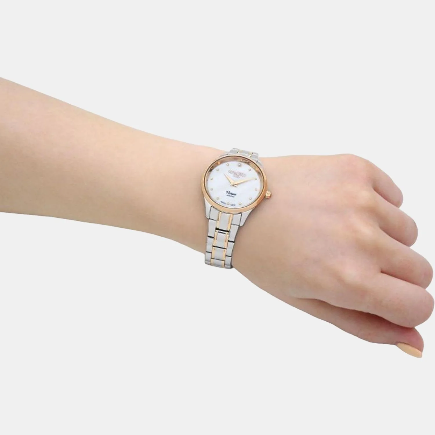 Venus Diamond Women Quartz White Dial Analog Stainless Steel Watch 601857 47 89 20 - Image 4