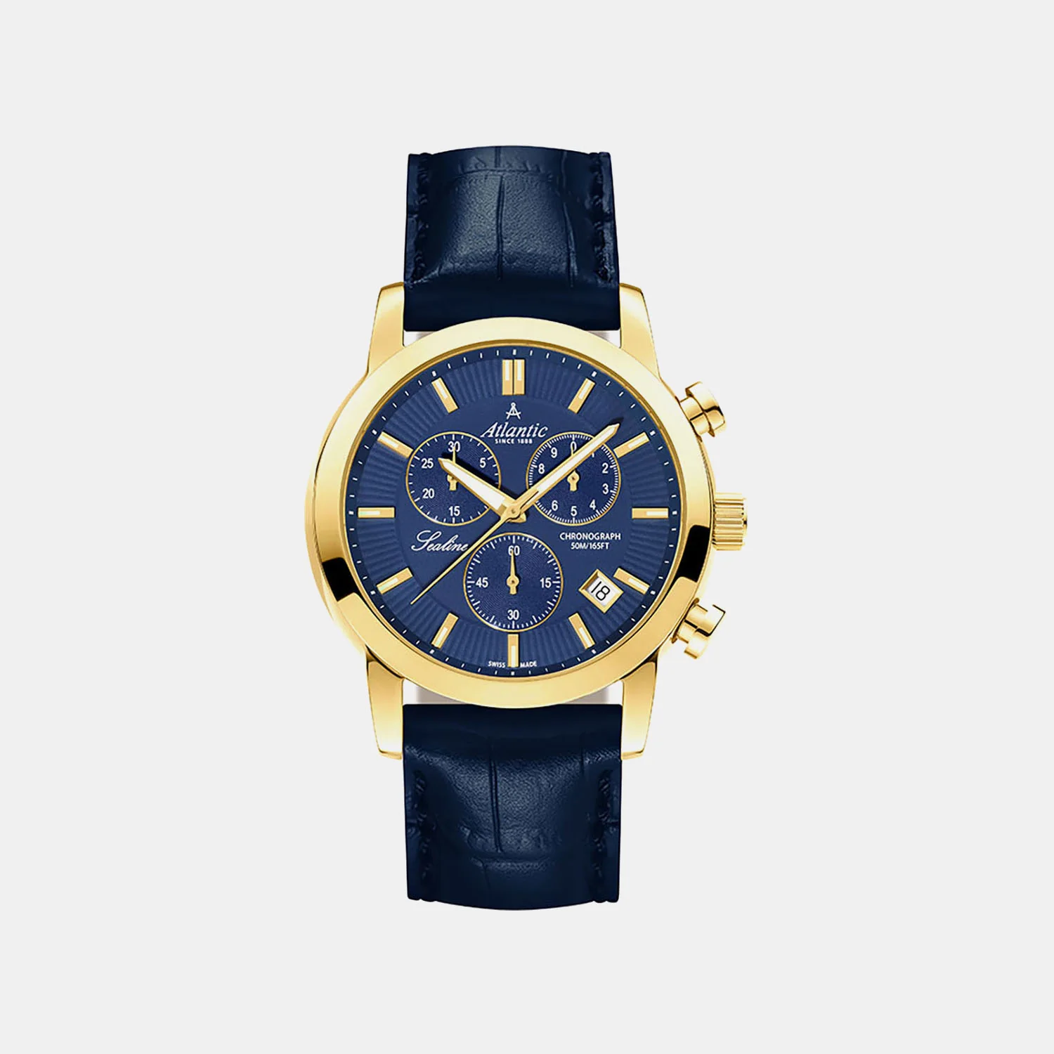 Sealine Men Quartz Blue Dial Chronograph Leather Watch 62450.45.51