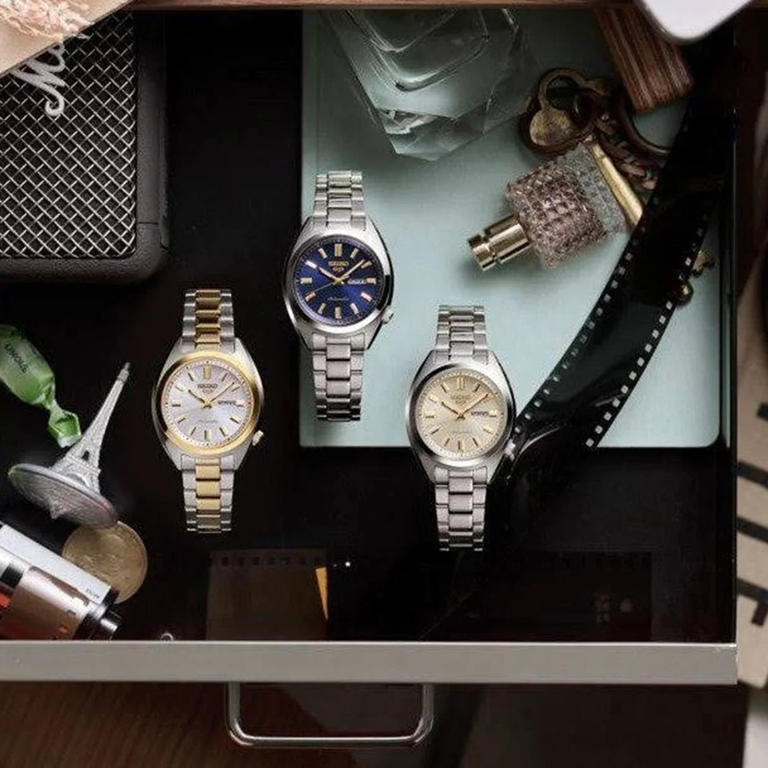 5 Sports ‘Hebitama’ SNXS Women Automatic Blue Dial Analog Stainless Steel Watch SRE021K1 - Image 7