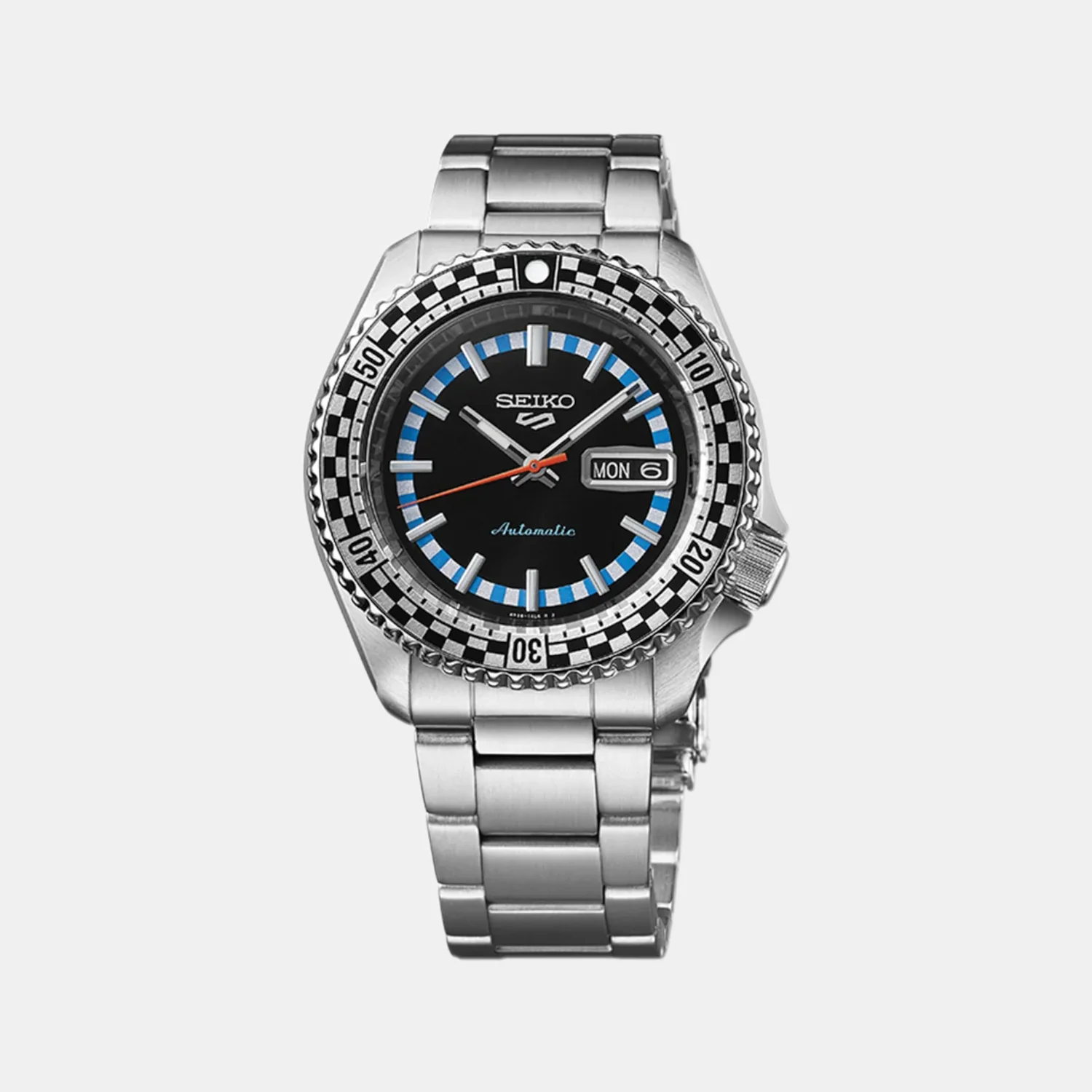5 Sports Men Automatic Black Dial Analog Stainless Steel Watch SRPK67K1 - Image 4
