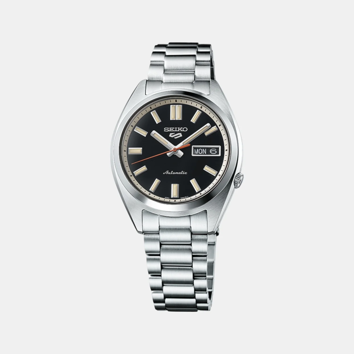 5 Sports Men Automatic Black Dial Analog Stainless Steel Watch SRPK89K1