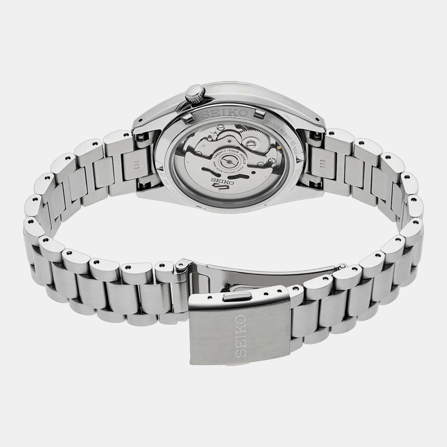 5 Sports Men Automatic Black Dial Analog Stainless Steel Watch SRPK89K1 - Image 2