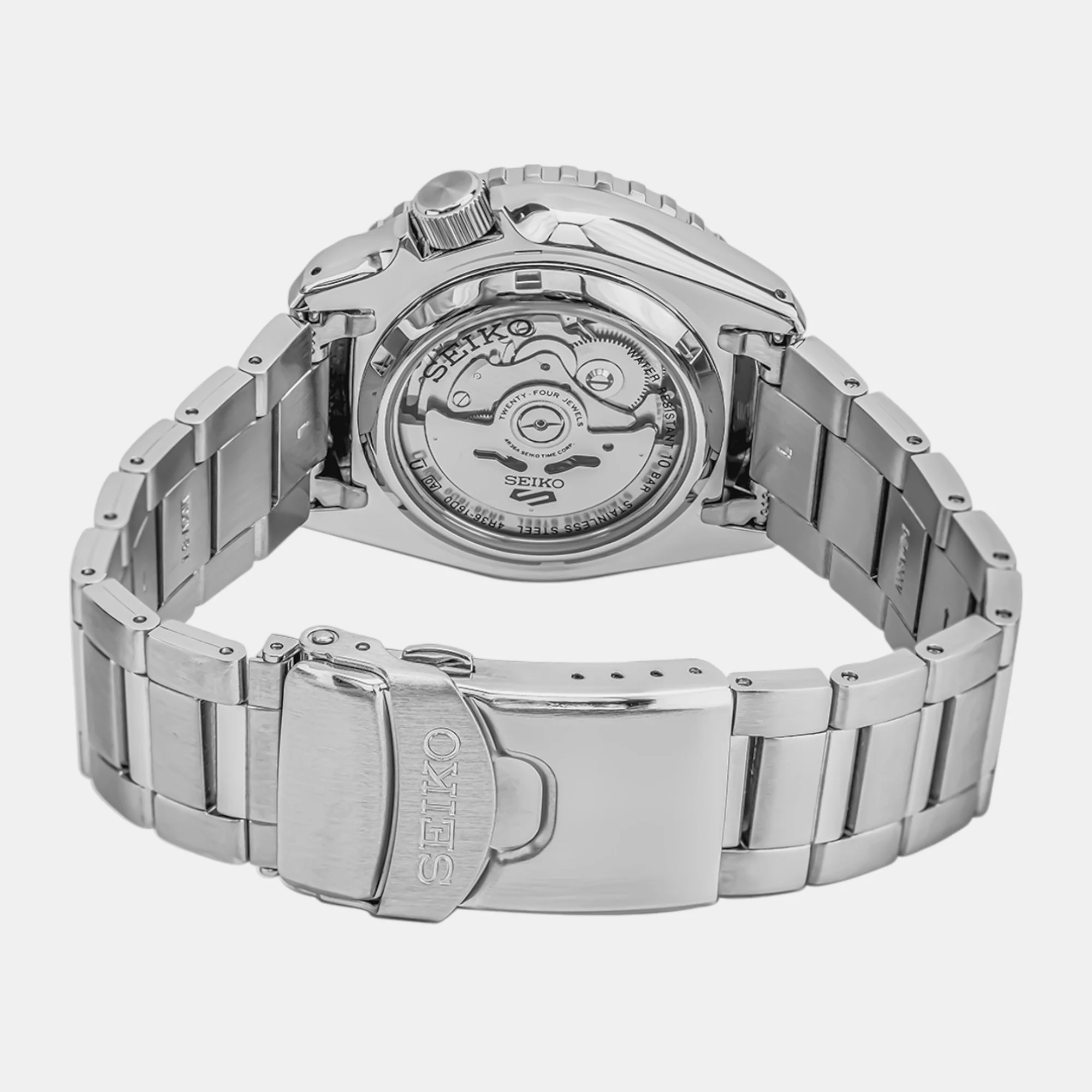 5 Sports Men Automatic Black Dial Analog Stainless Steel Watch SRPK99K1 - Image 4
