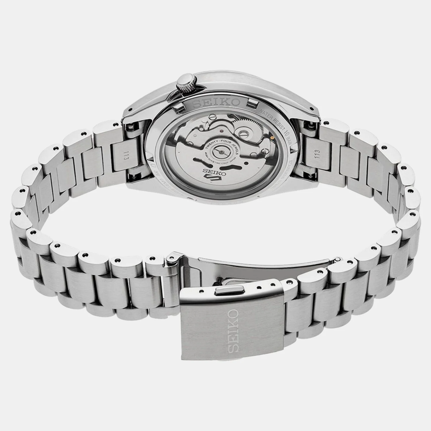 5 Sports Men Automatic Blue Dial Analog Stainless Steel Watch SRPL55K1 - Image 3