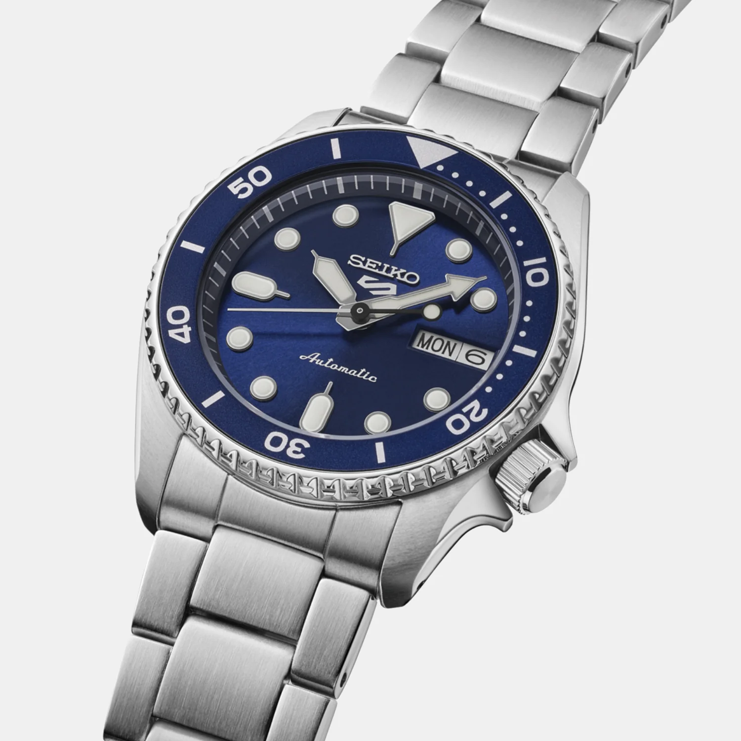 5 Sports Men Automatic Blue Dial Analog Stainless Steel Watch SRPL77K1 - Image 2