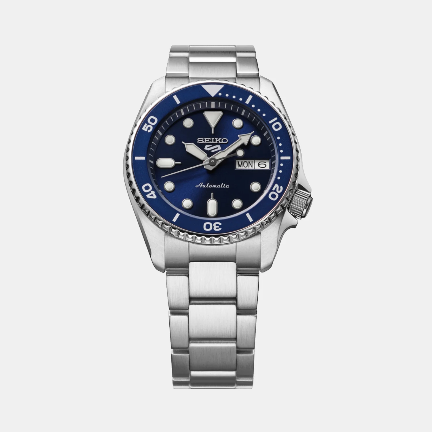 5 Sports Men Automatic Blue Dial Analog Stainless Steel Watch SRPL77K1 - Image 3