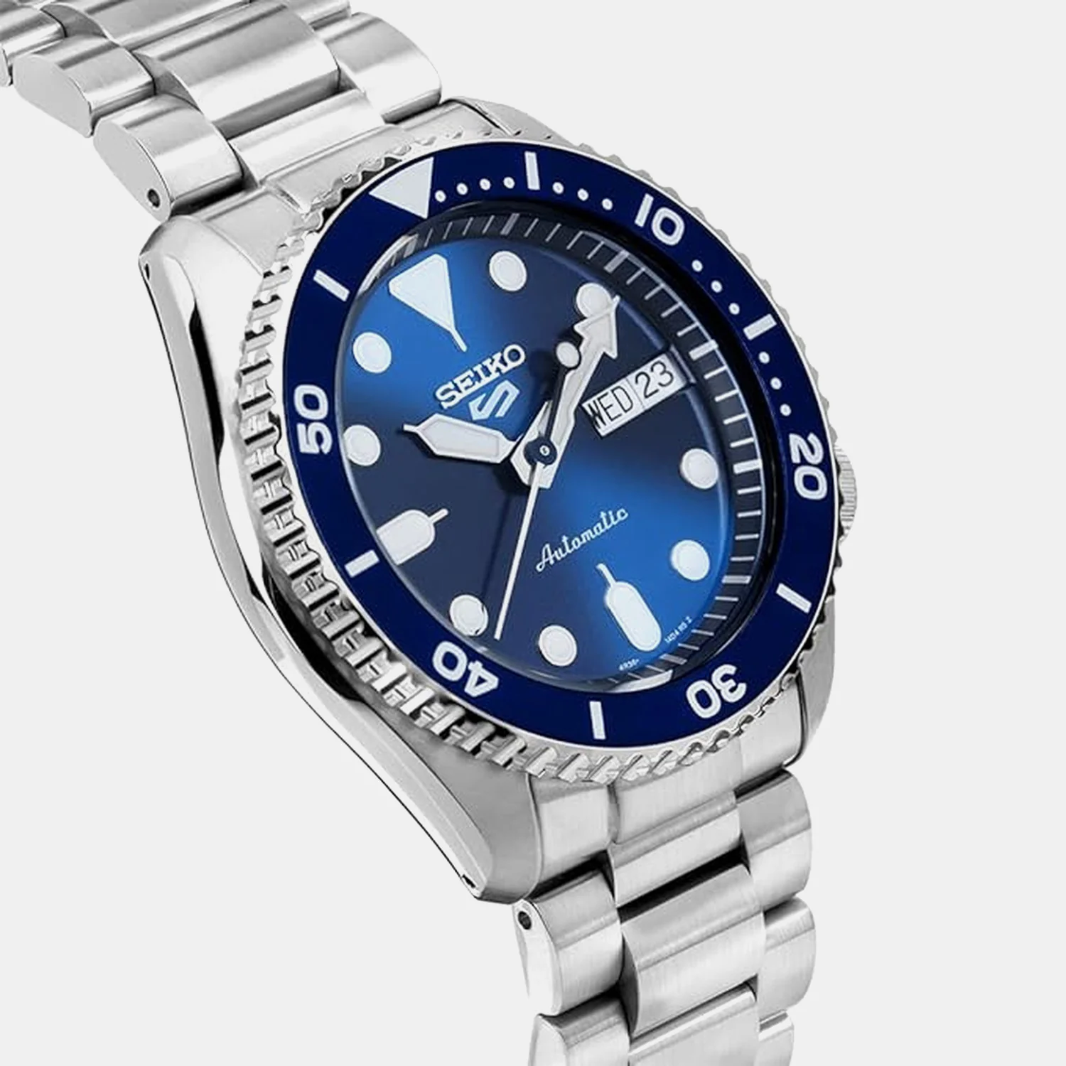 5 Sports Men Automatic Blue Dial Analog Stainless Steel Watch SRPL77K1 - Image 4