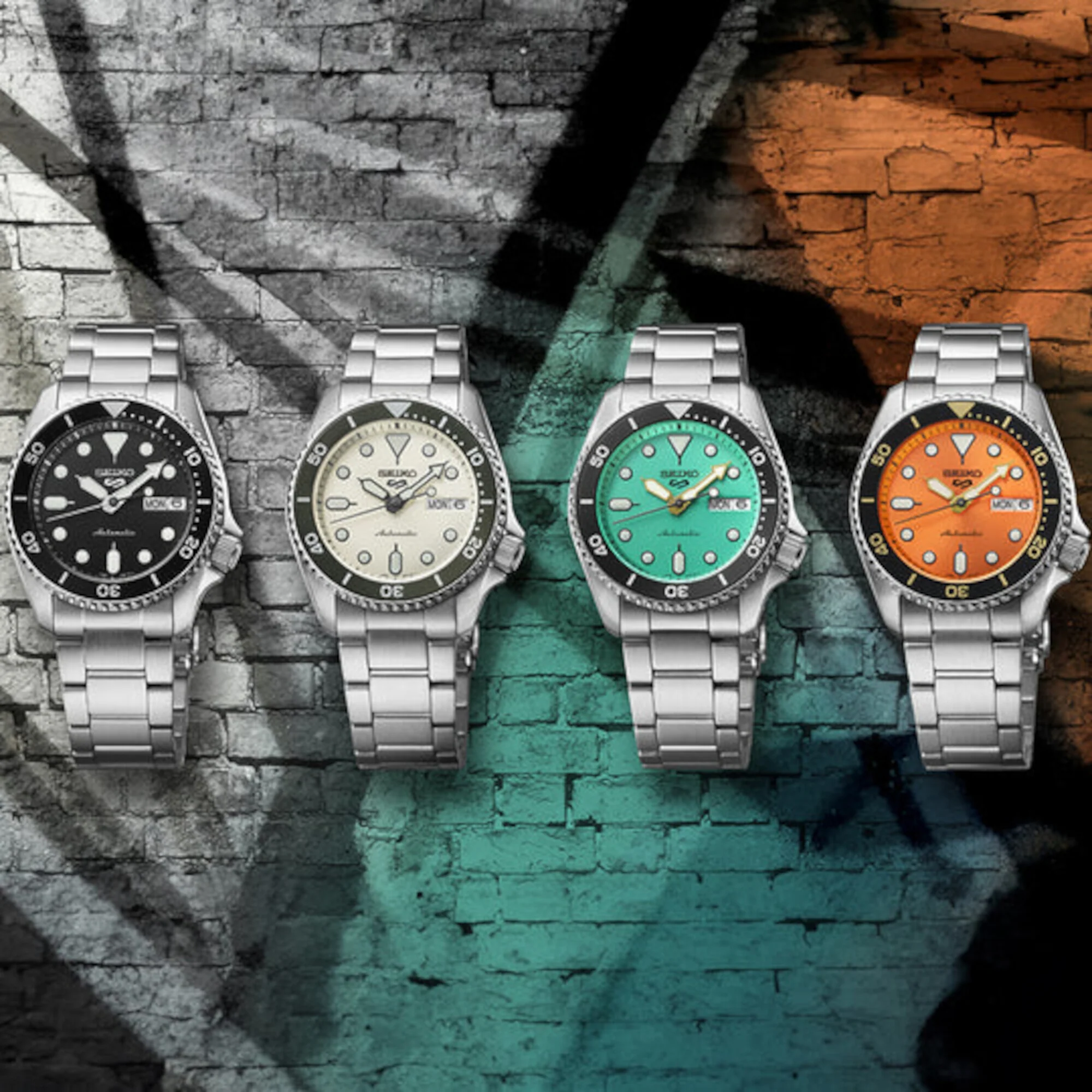 5 Sports Men Automatic Green Dial Analog Stainless Steel Watch SRPK33K1 - Image 5