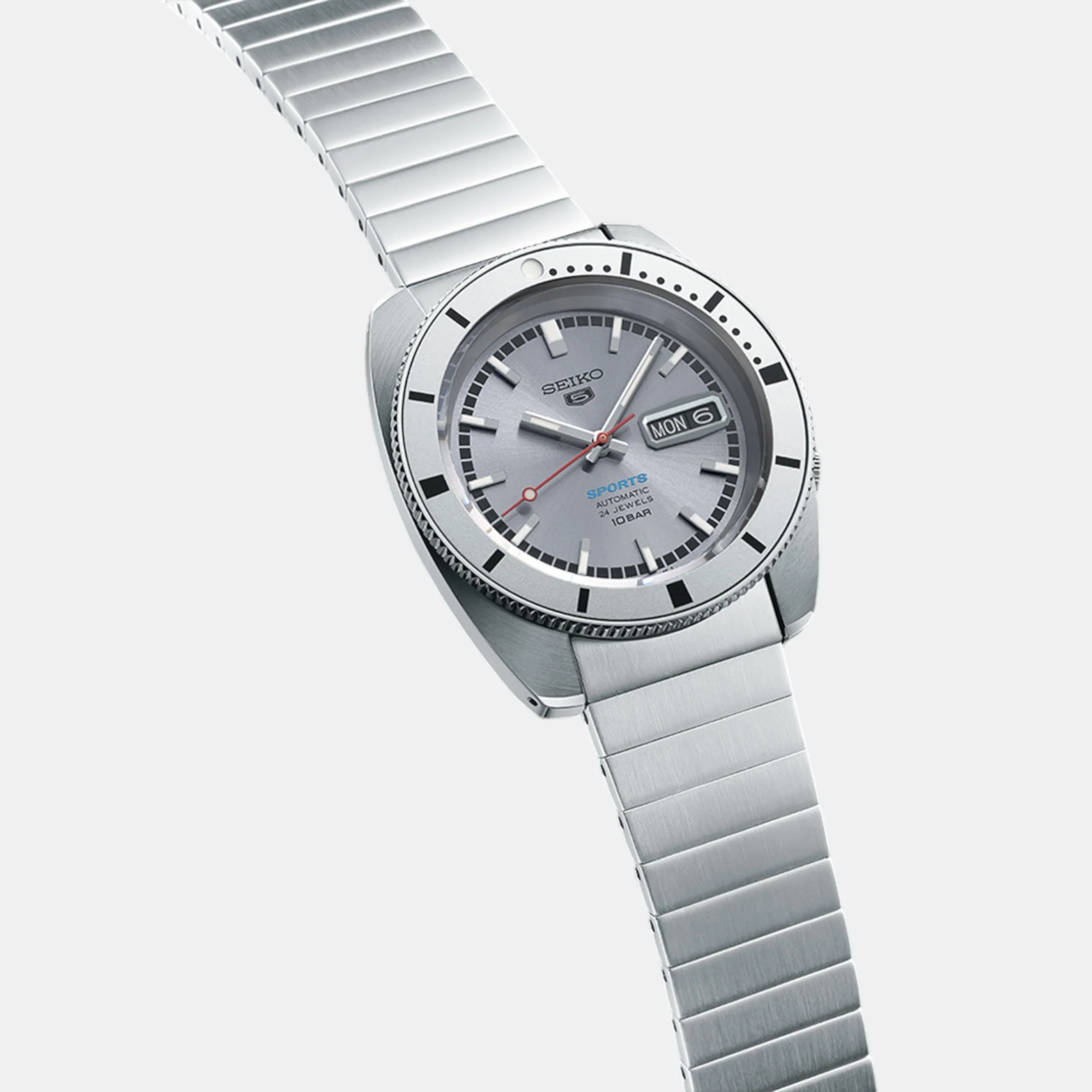 5 Sports Men Automatic Grey Dial Analog Stainless Steel Watch SRPL03K1 - Image 2