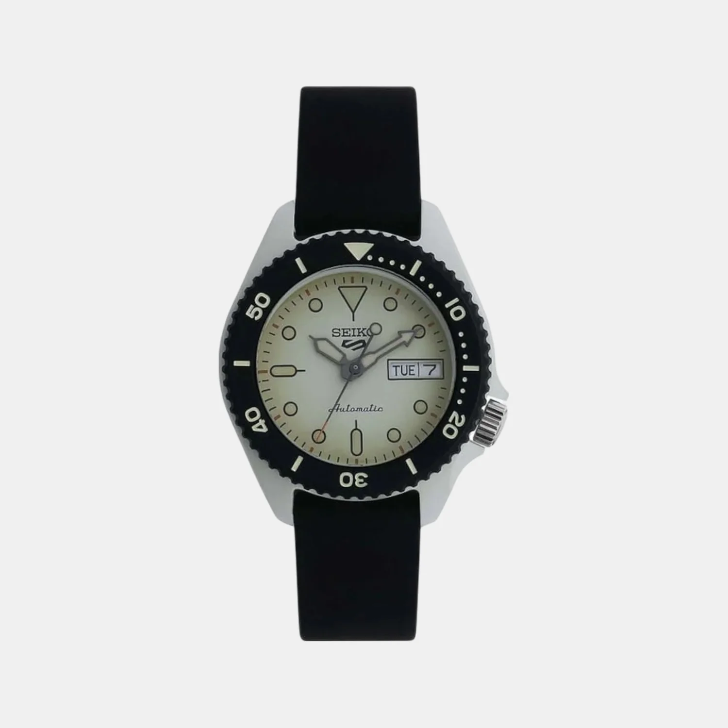 5 Sports Men Automatic White Dial Analog Silicone Watch SRPG71K1 - Image 2