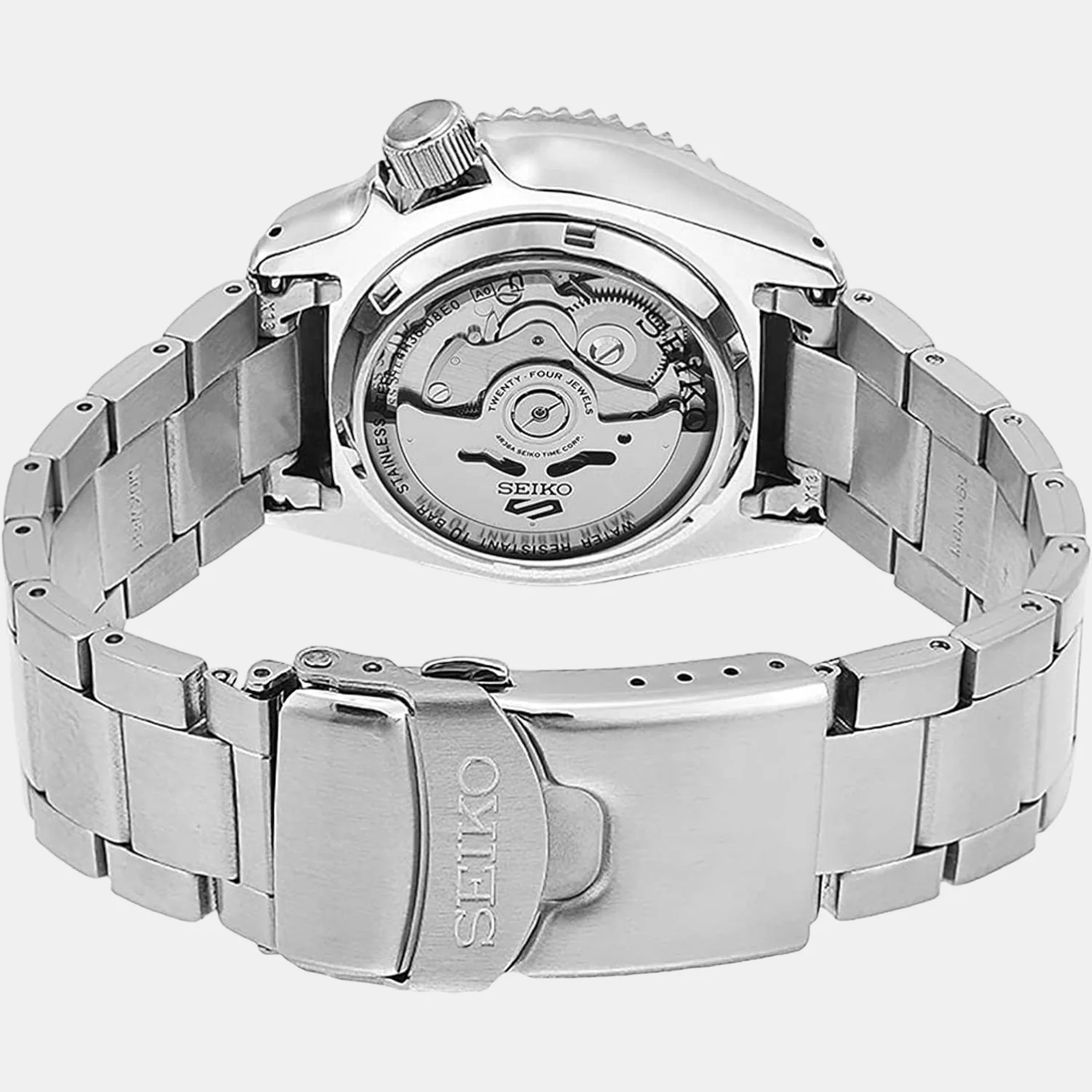 5 Sports Men Automatic Silver Dial Analog Stainless Steel Watch SRPE71K1 - Image 4