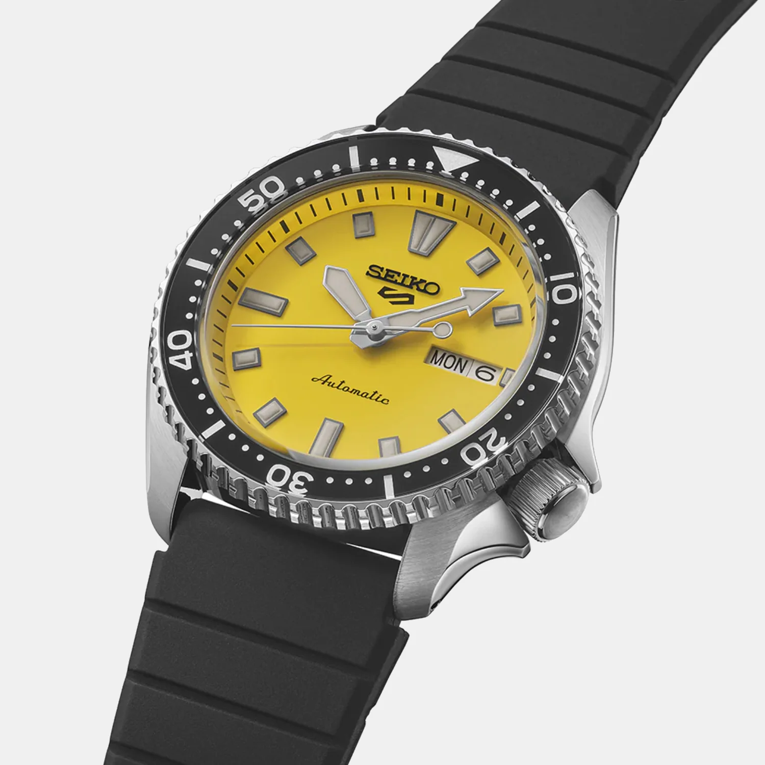 5 Sports Men Automatic Yellow Dial Analog Silicone Watch SRPL87K1 - Image 4