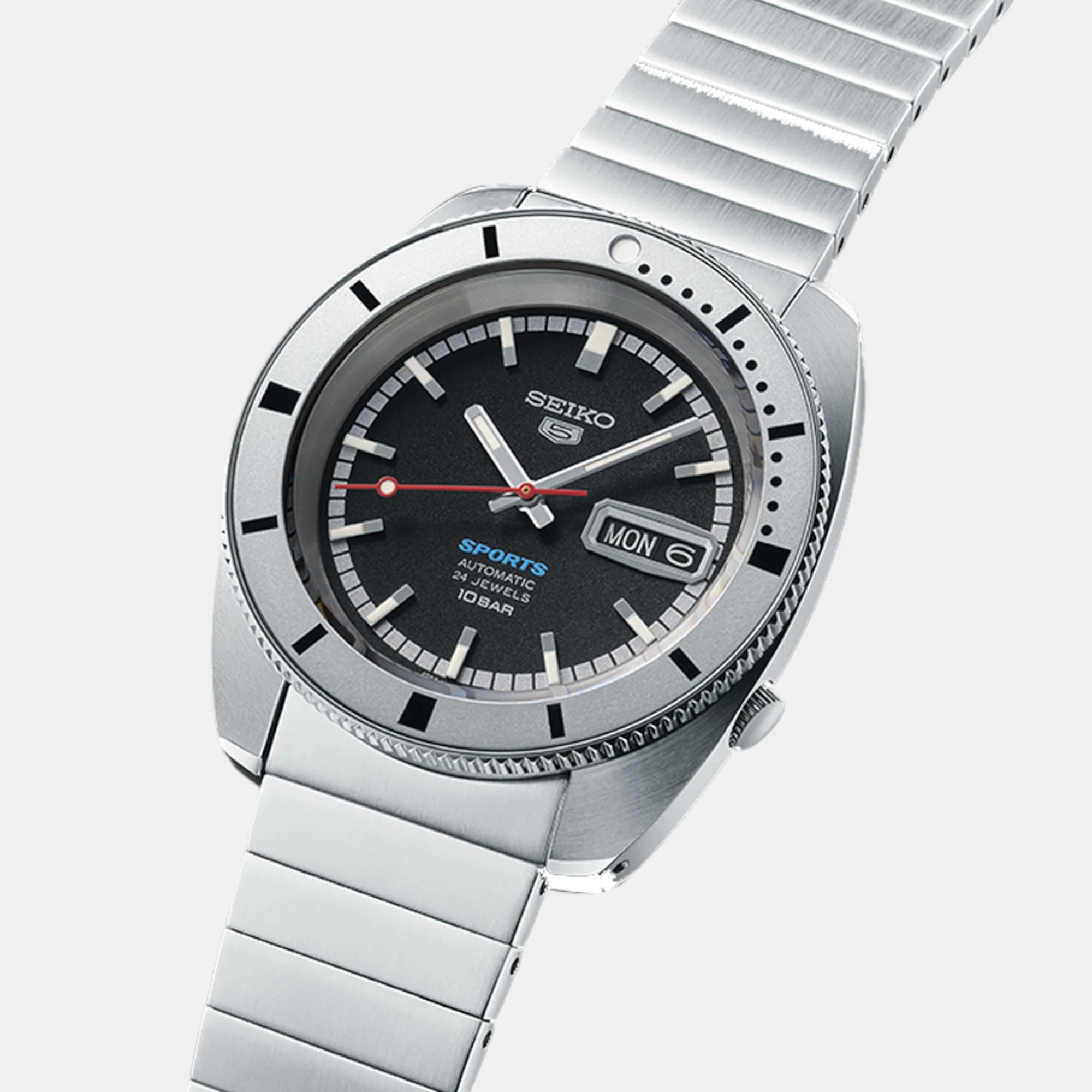 5 Sports Pepper Black 1968 Recreation Limited Edition Men Automatic Black Dial Analog Stainless Steel Watch SRPL05K1 - Image 2