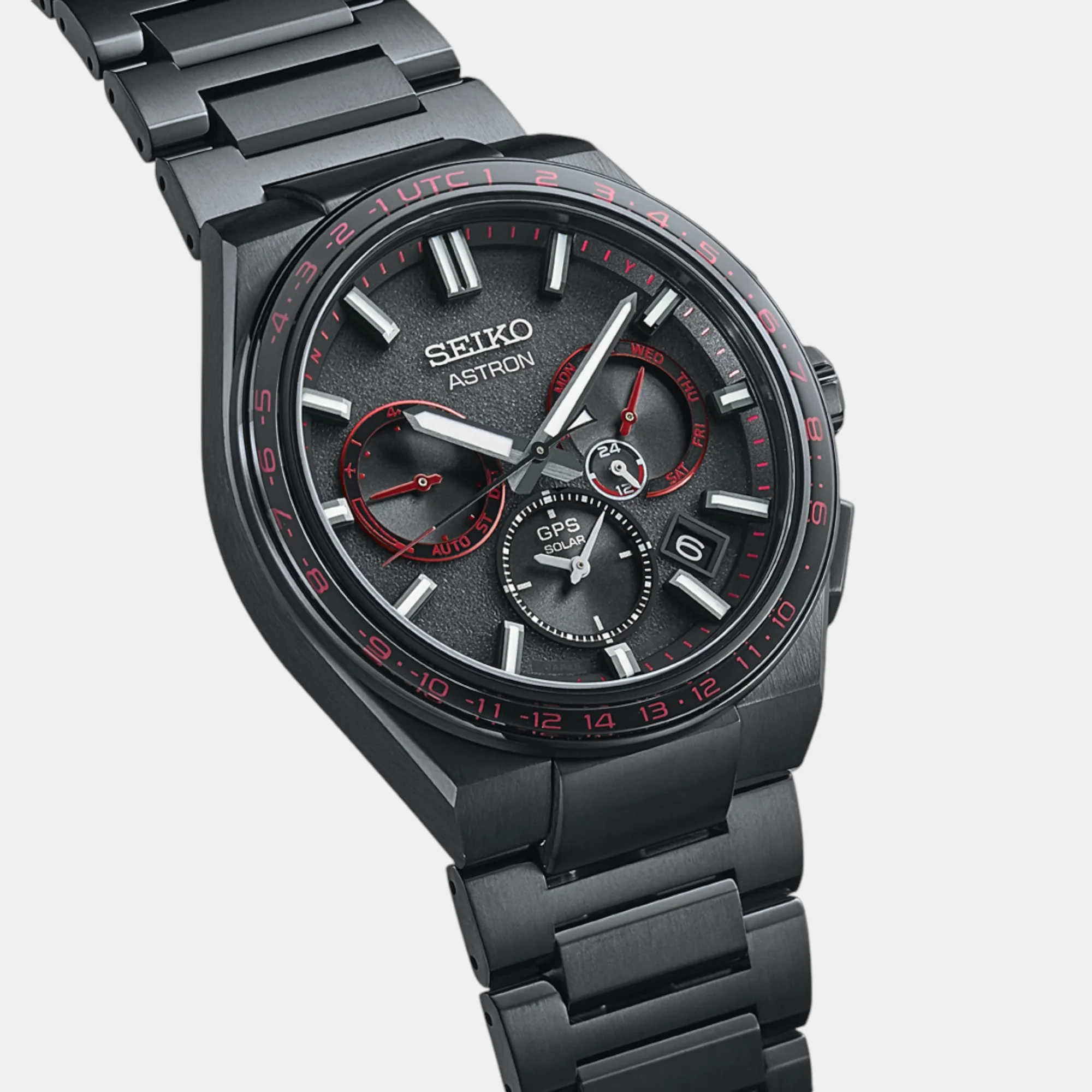 Astron Men 'Redshift' GPS Solar 5X Dual-Time Chronograph Limited Edition Watch SSH137J1 - Image 2