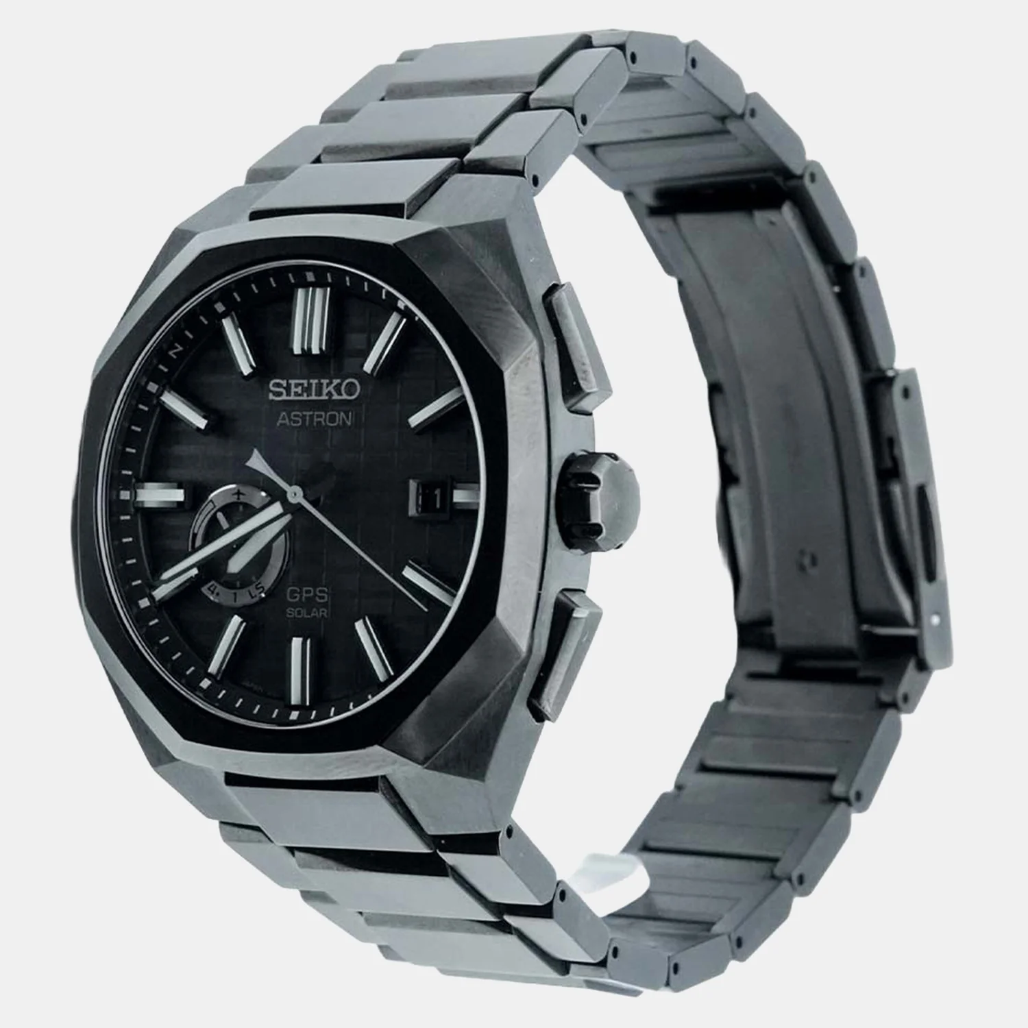 Astron Men Solar Black Dial Analog Stainless Steel Watch SSJ015J1 - Image 4